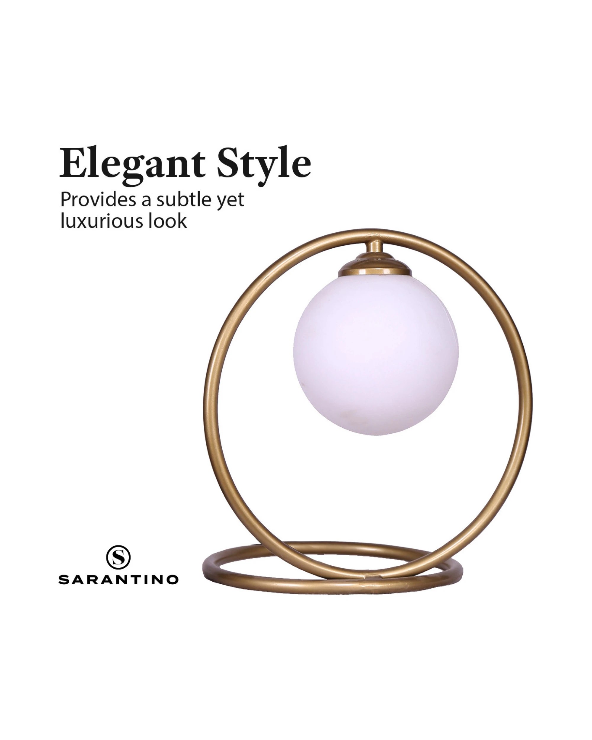 6 Sarantino Gold Metal Table Lamp, 6 of 8