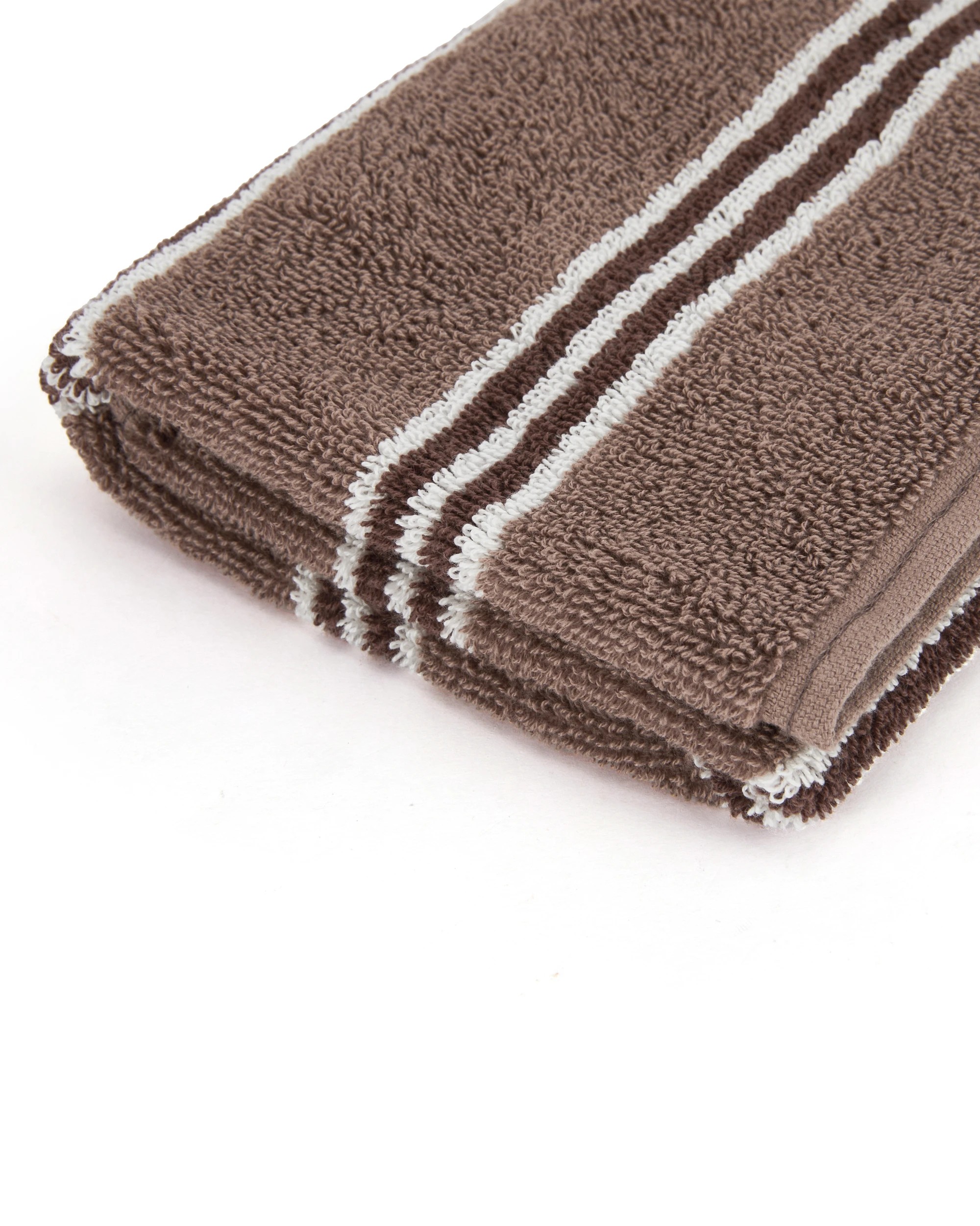 4 Stripe Cotton Hand Towel - Chocolate, 4 of 5