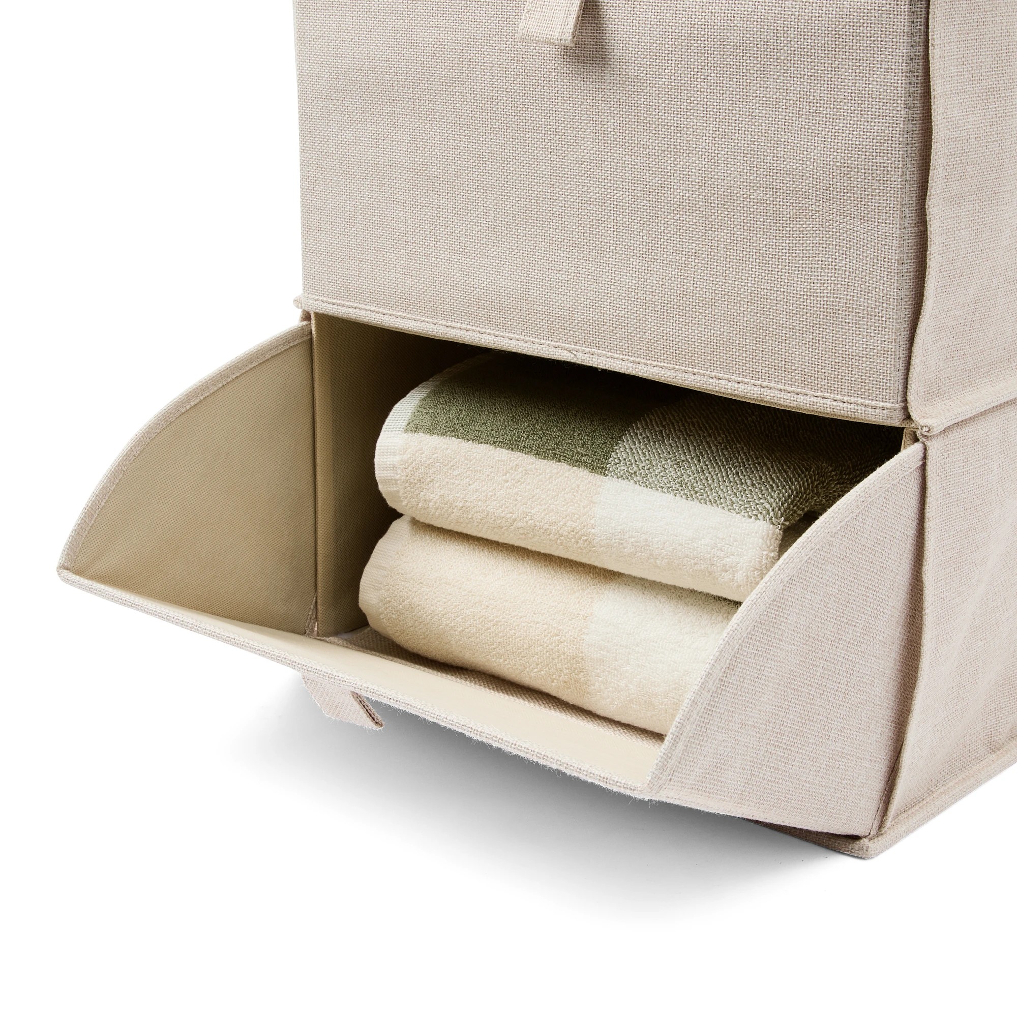 5 Linen Look 3 Tier Storage Unit - Beige, 5 of 6