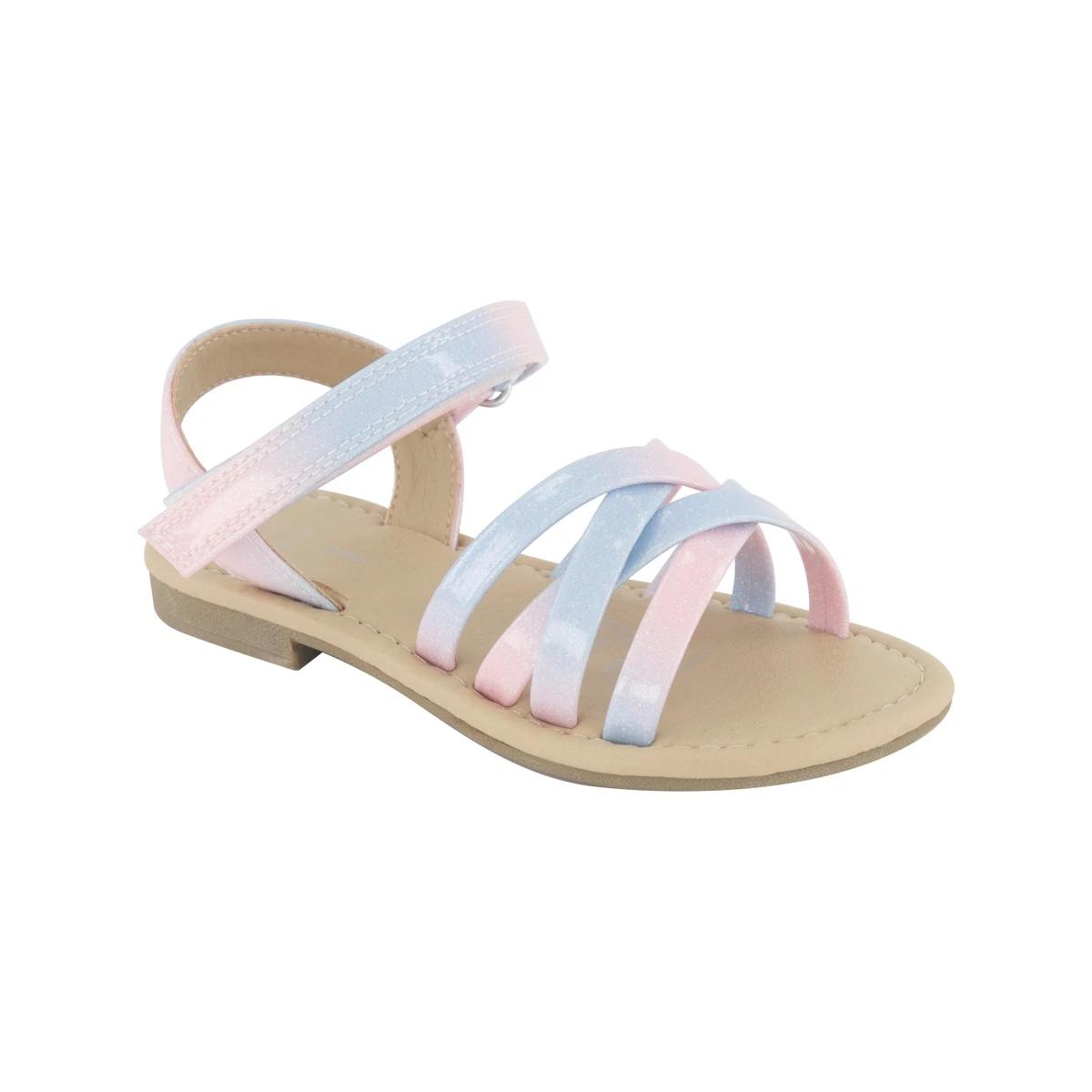 1 Junior Fashion Sandals RAINBOW OMBRE GLITTER, 1 of 4