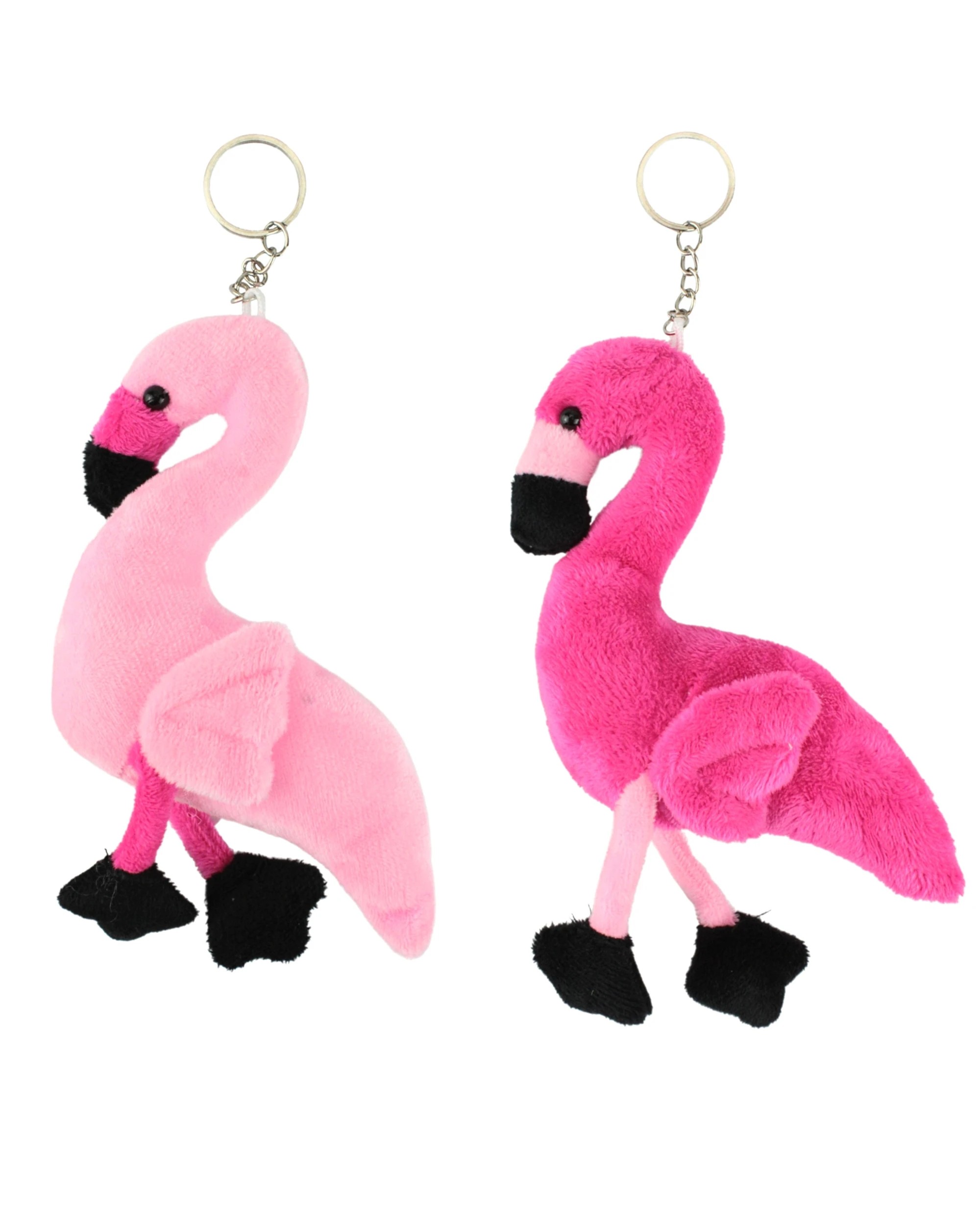 1 Partyrama Plush Pink Flamingo Keyring, 1 of 4