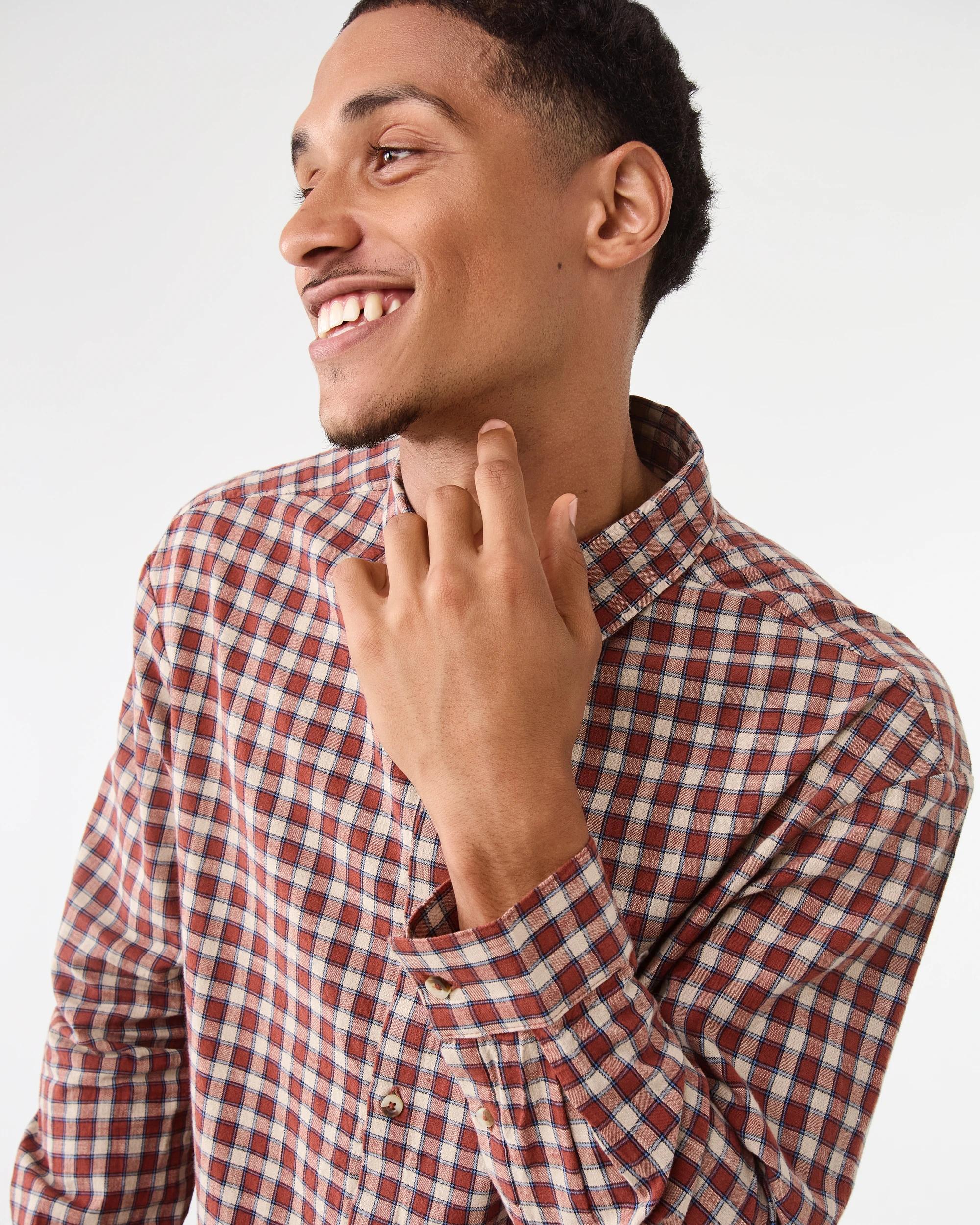 5 Long Sleeve Boxy Shirt Red Check, 5 of 9