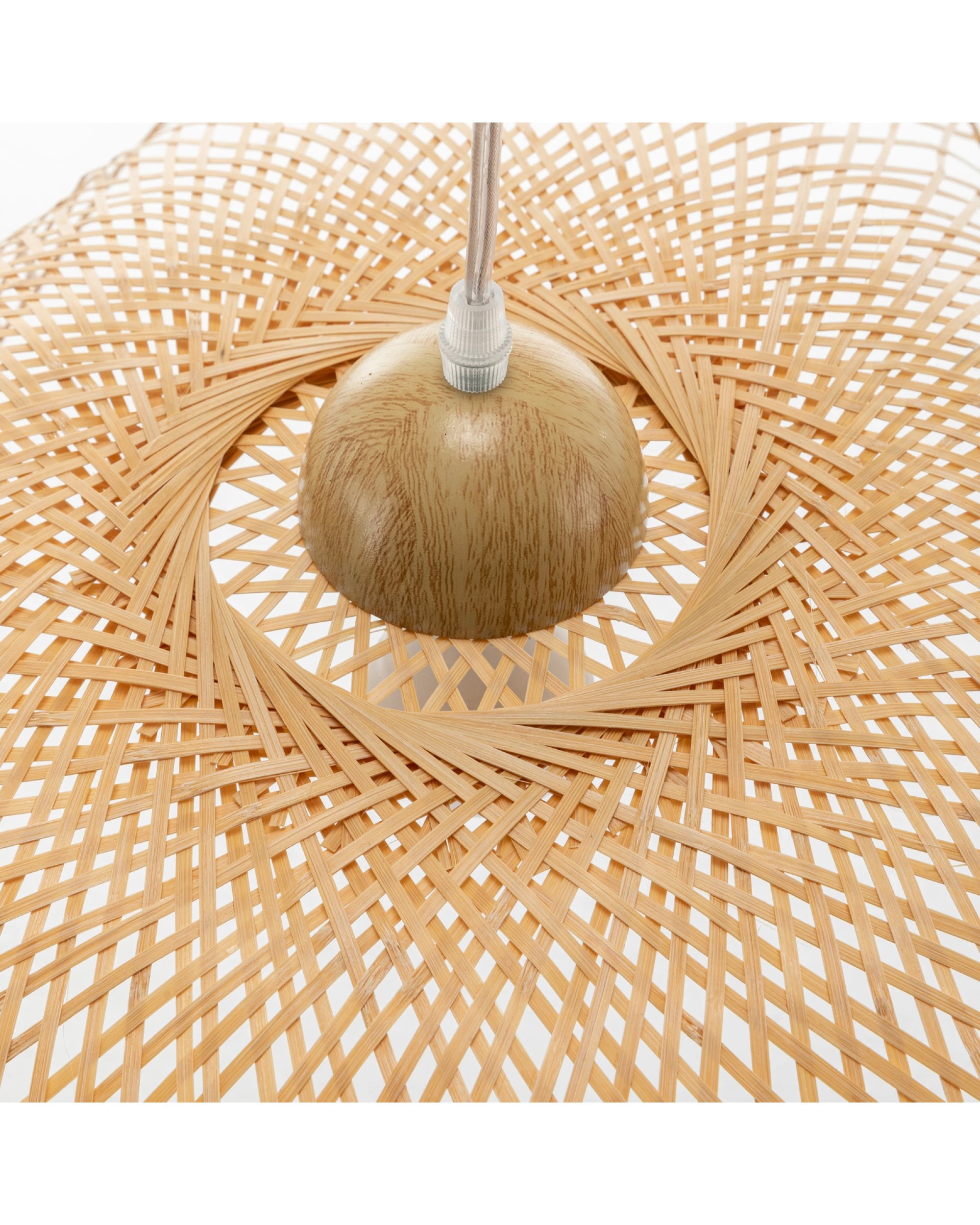 4 BR Home Serene Natural Hand-Woven Bamboo Wave Pendant Lamp Light Large, 4 of 6