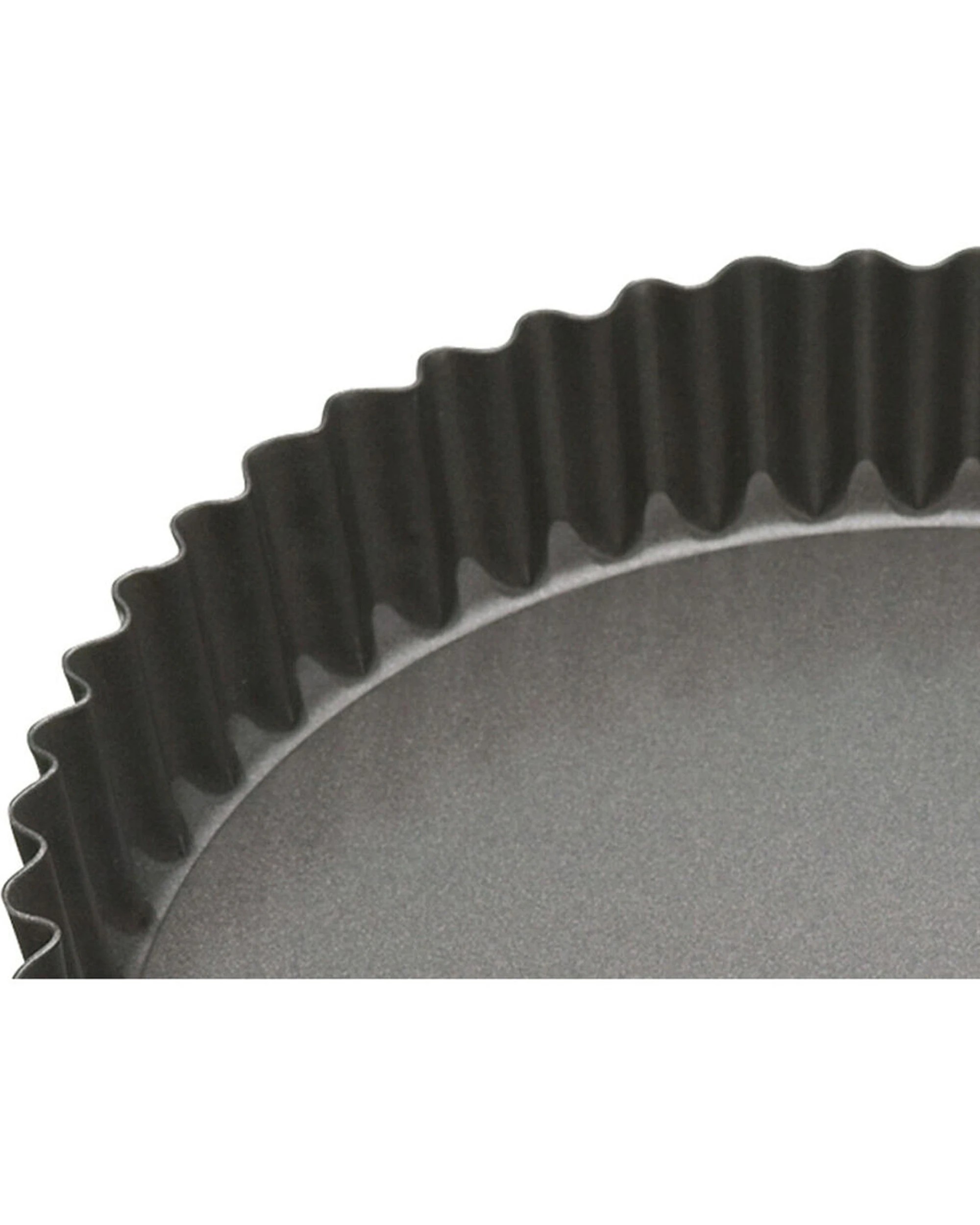 6 Mastercraft 2x 23cm Heavy Loose Base Non-Stick Round Flan Quiche Pan Carbon - Black, 6 of 8