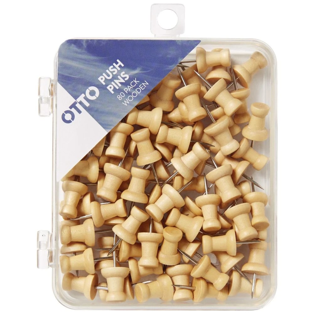 3 Otto Wooden Push Pins 80 Pack, 3 of 3