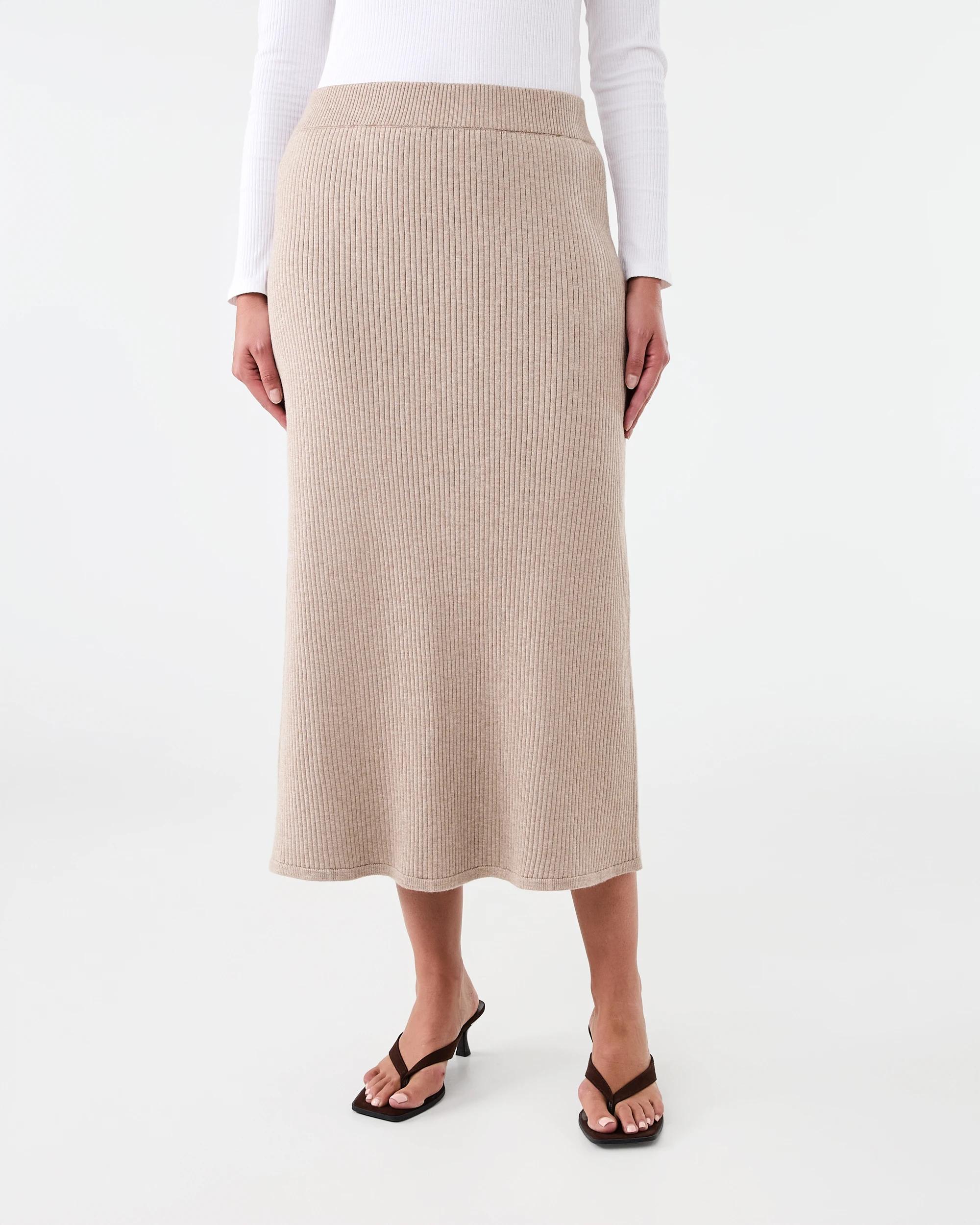 1 Rib True Knit Skirt Bge Otml, 1 of 4