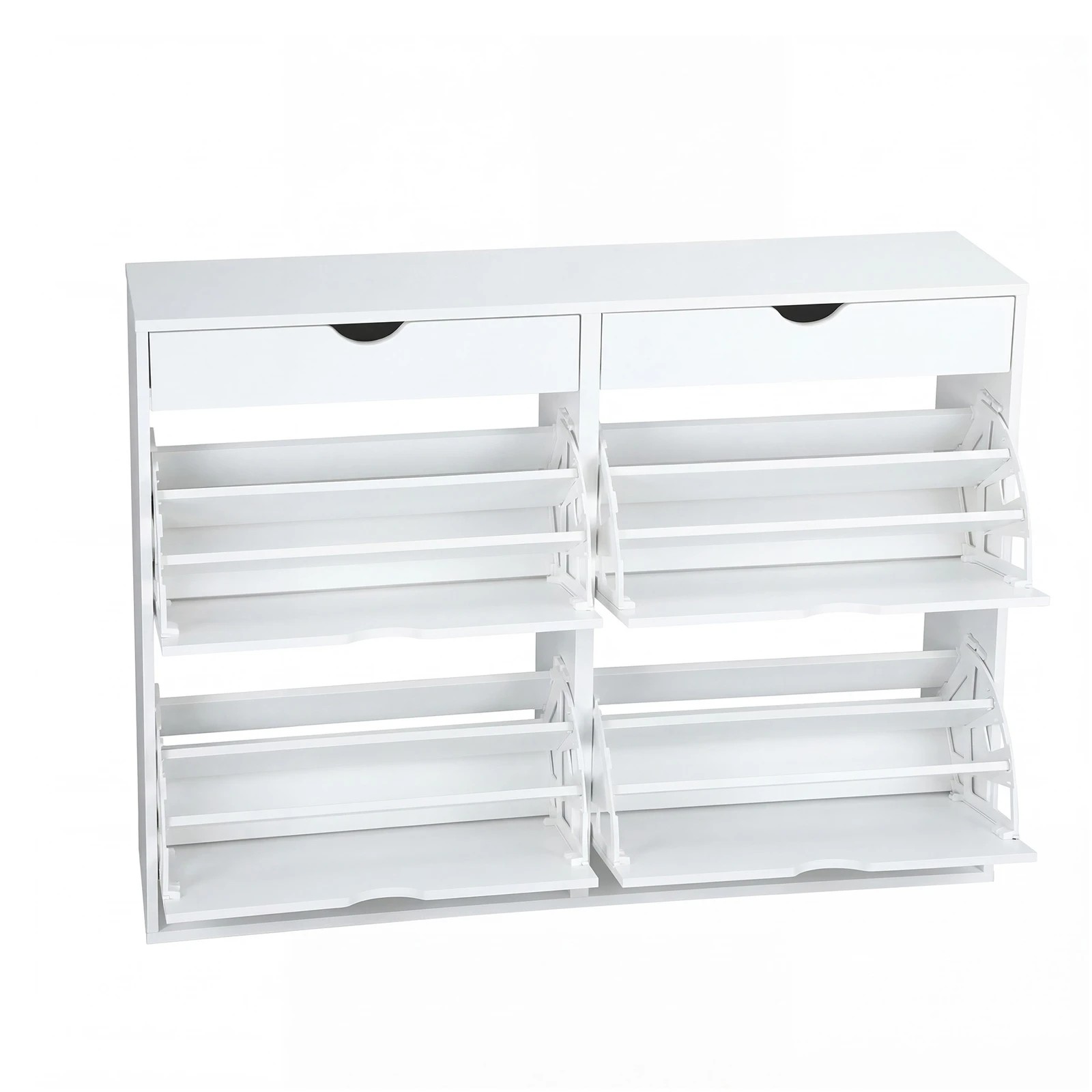 8 Oikiture Shoe Rack Shoe Storage Cabinet Cupboard Organiser Shelf 36 Pairs - White, 8 of 9