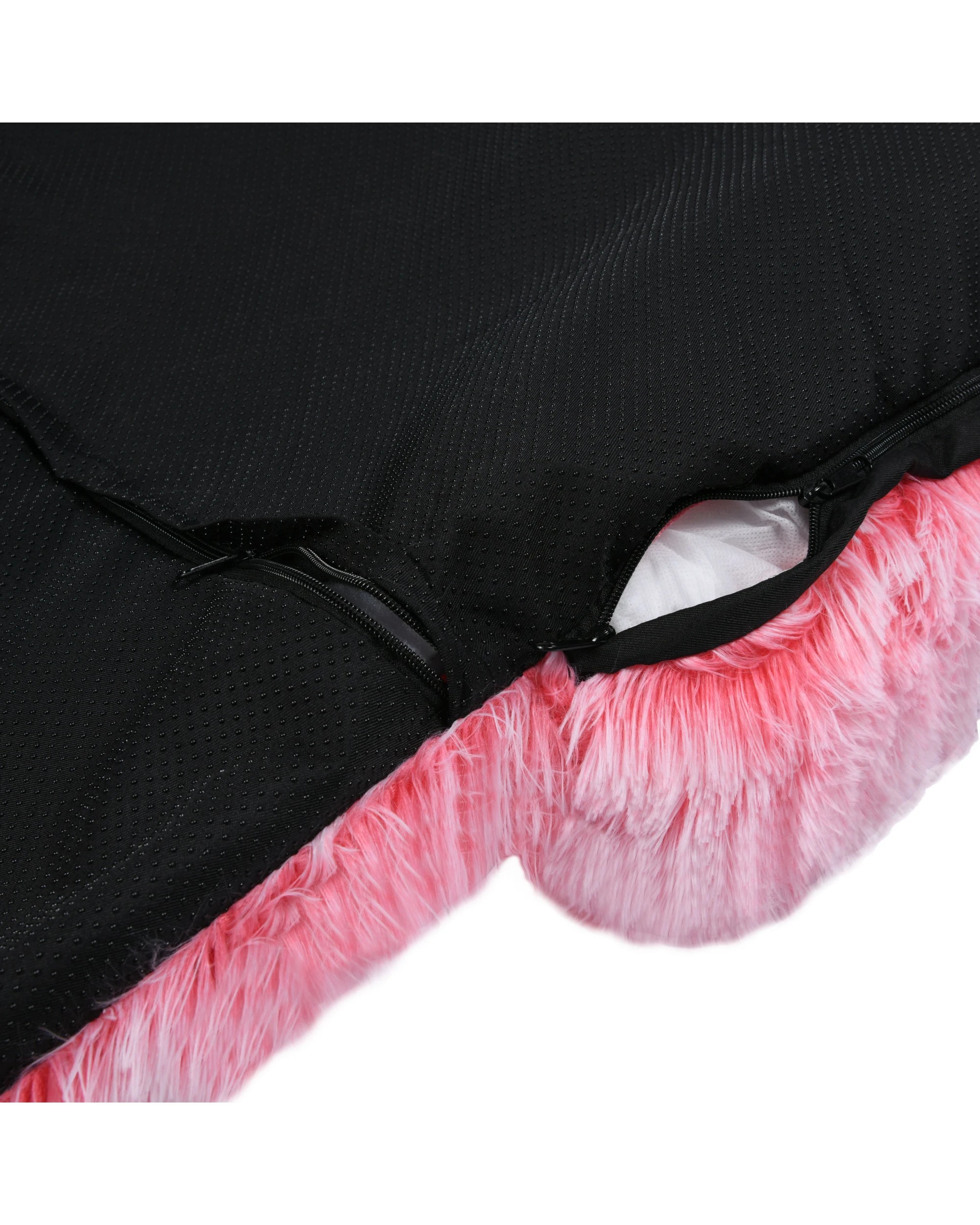 6 Charlie's Shaggy Faux Fur Bolster Sofa Protector Calming Dog Bed Large - Ombre Pink, 6 of 8