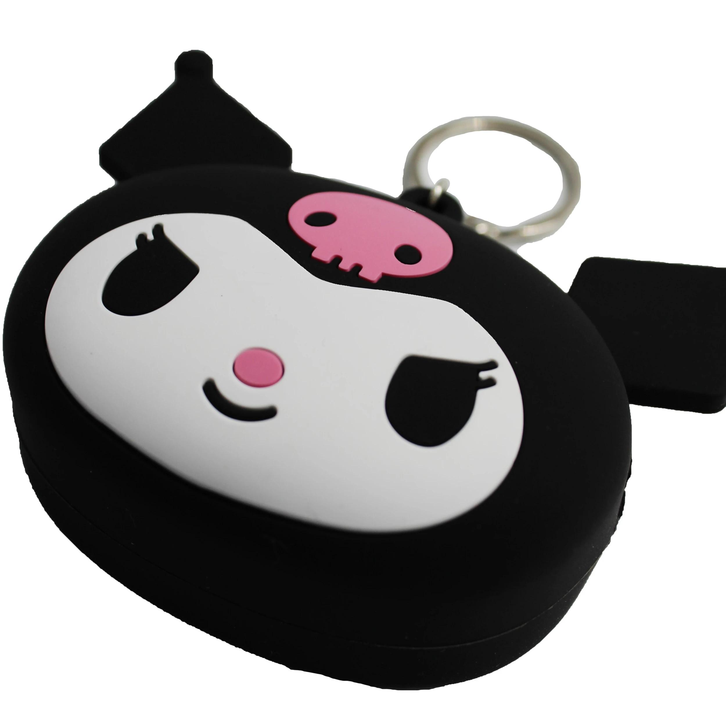 4 Hello Kitty and Friends License Kuromi Silicone Coin Purse Keyring - Black Kuromi, 4 of 4