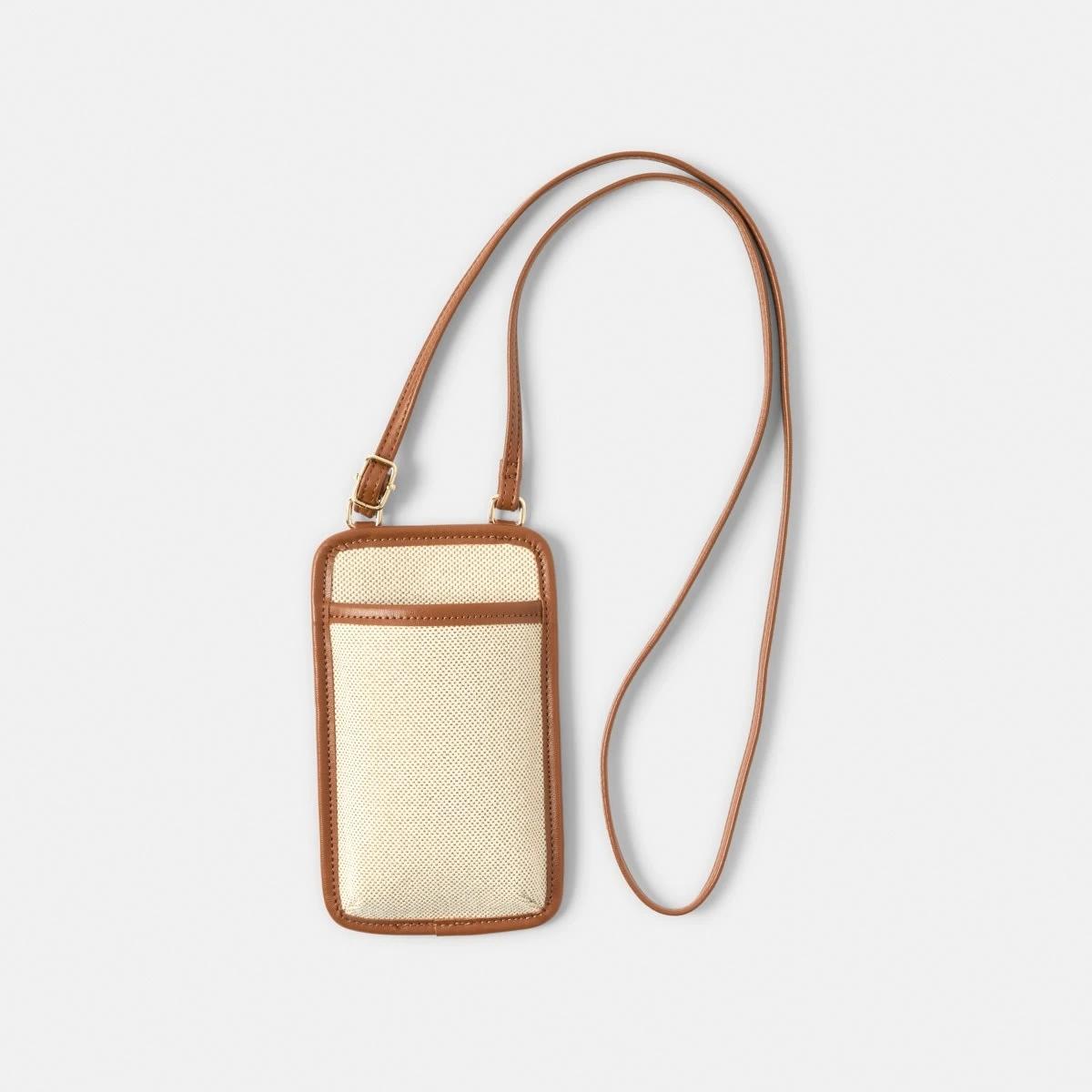 1 Contrast Phone Purse Natural, 1 of 8