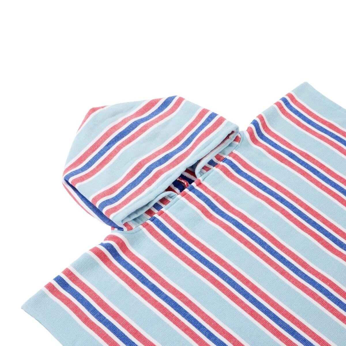 2 Kids Hooded Turkish Beach Towel - Red and Blue, 2 of 4