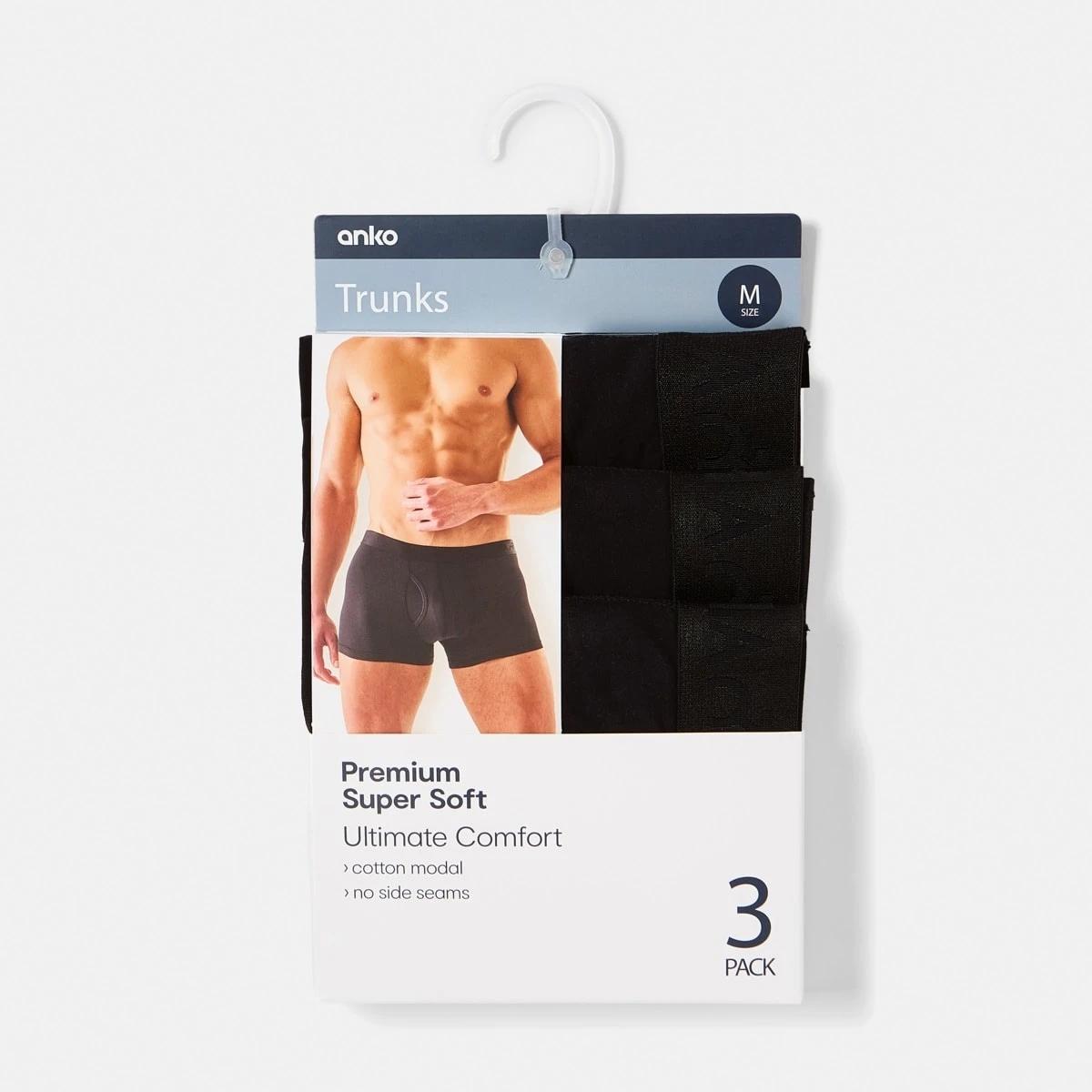 6 3 Pack Cotton Modal Trunks Black, 6 of 6
