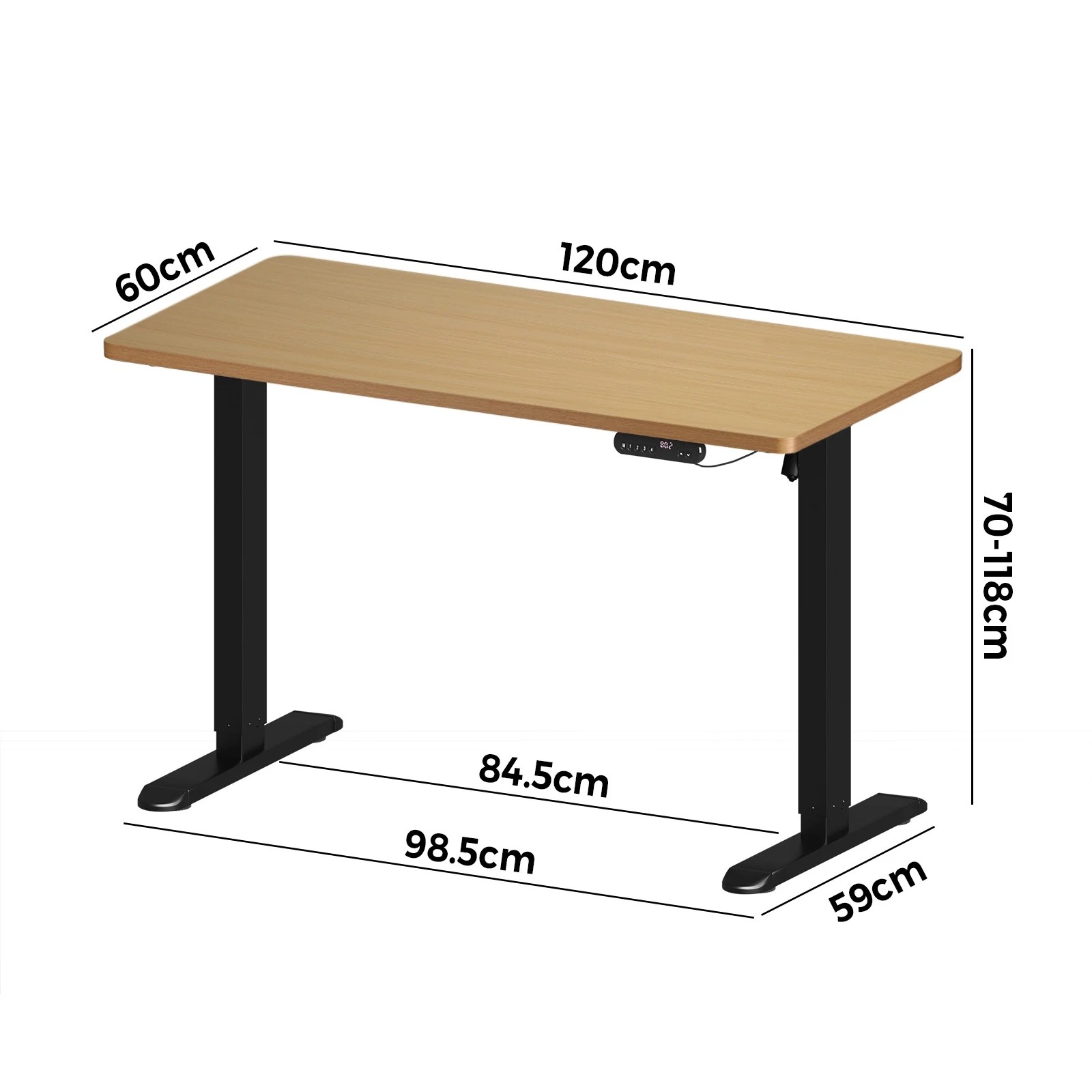 4 Oikiture 120cm Electric Standing Desk Single Motor Height Adjustable Sit Stand Table
 - Multi, 4 of 4
