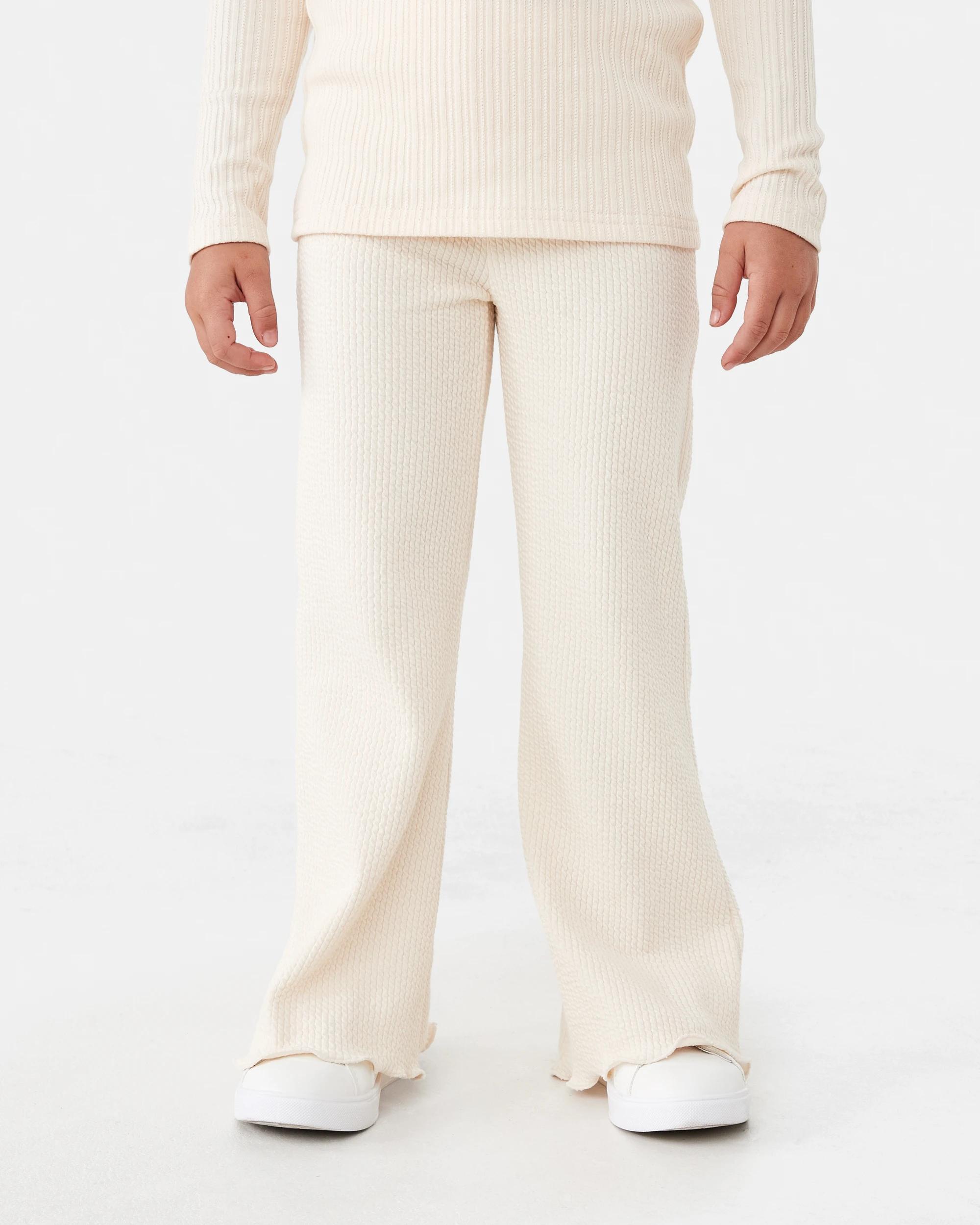 1 Jacquard Flared Leggings Butter Bge, 1 of 6