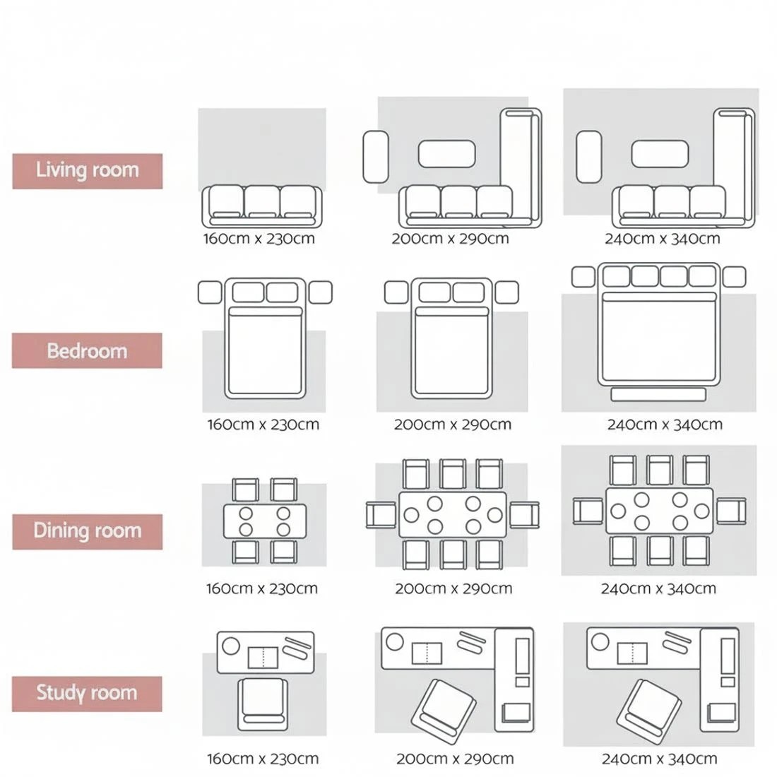 9 Artiss Floor Rug 200X290cm Large Washable Area Rug Vintage Living Room - Pink, 9 of 9