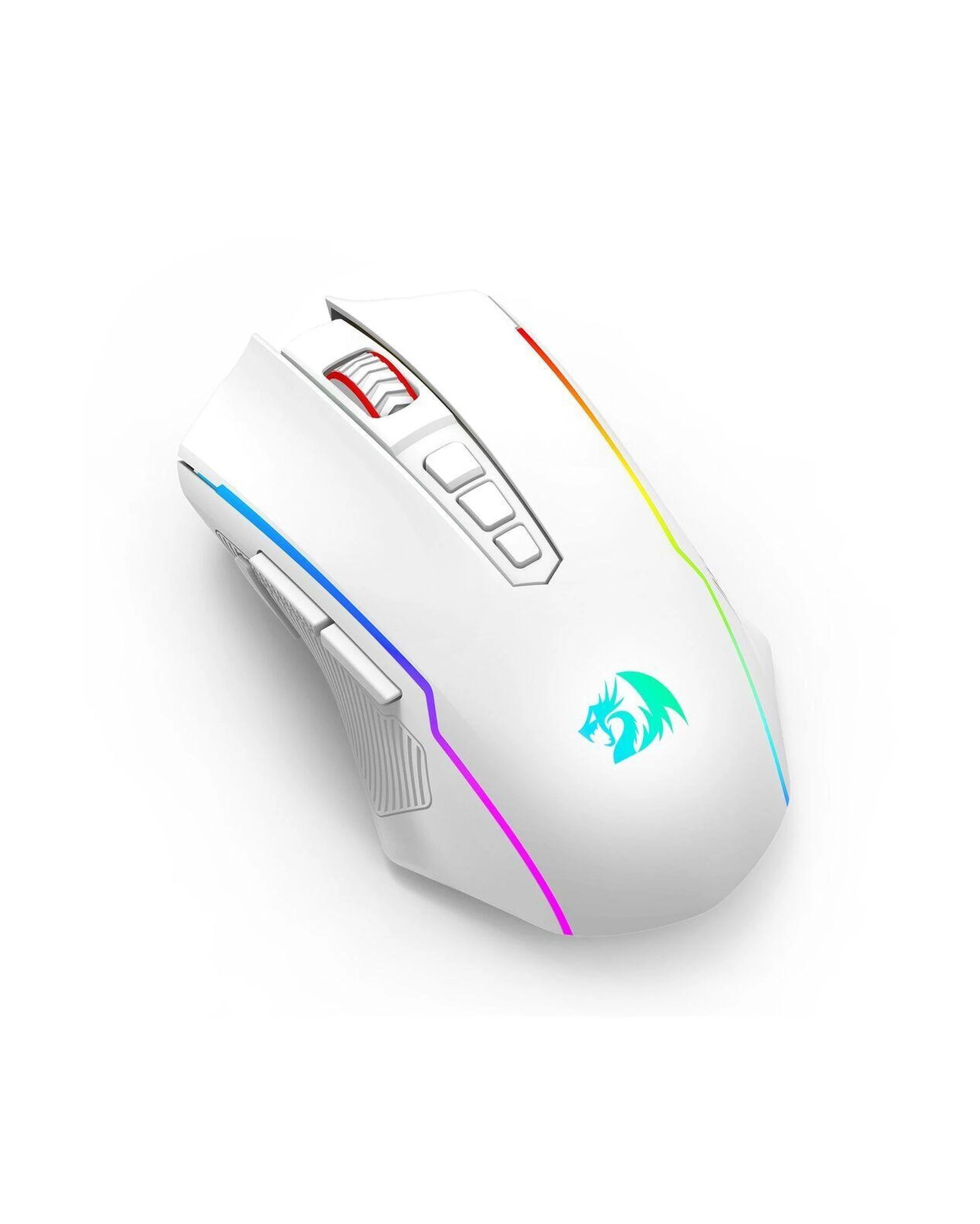 4 Redragon M914WRGB NIX White FullSize TriMode RGB Gaming Mouse, 4 of 10