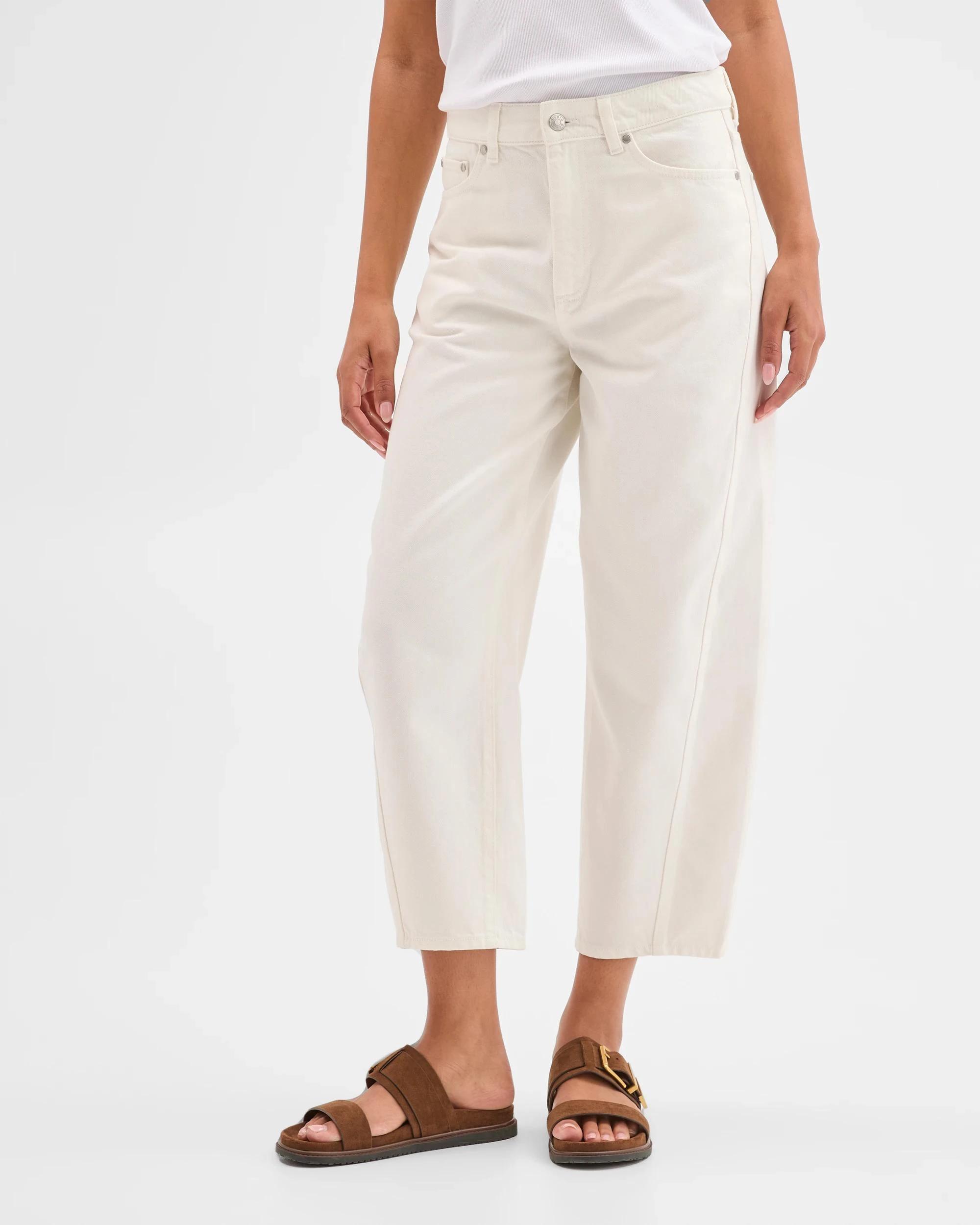 5 Target Denim Harper Barrel Forward Seam Jeans WHITE, 5 of 7
