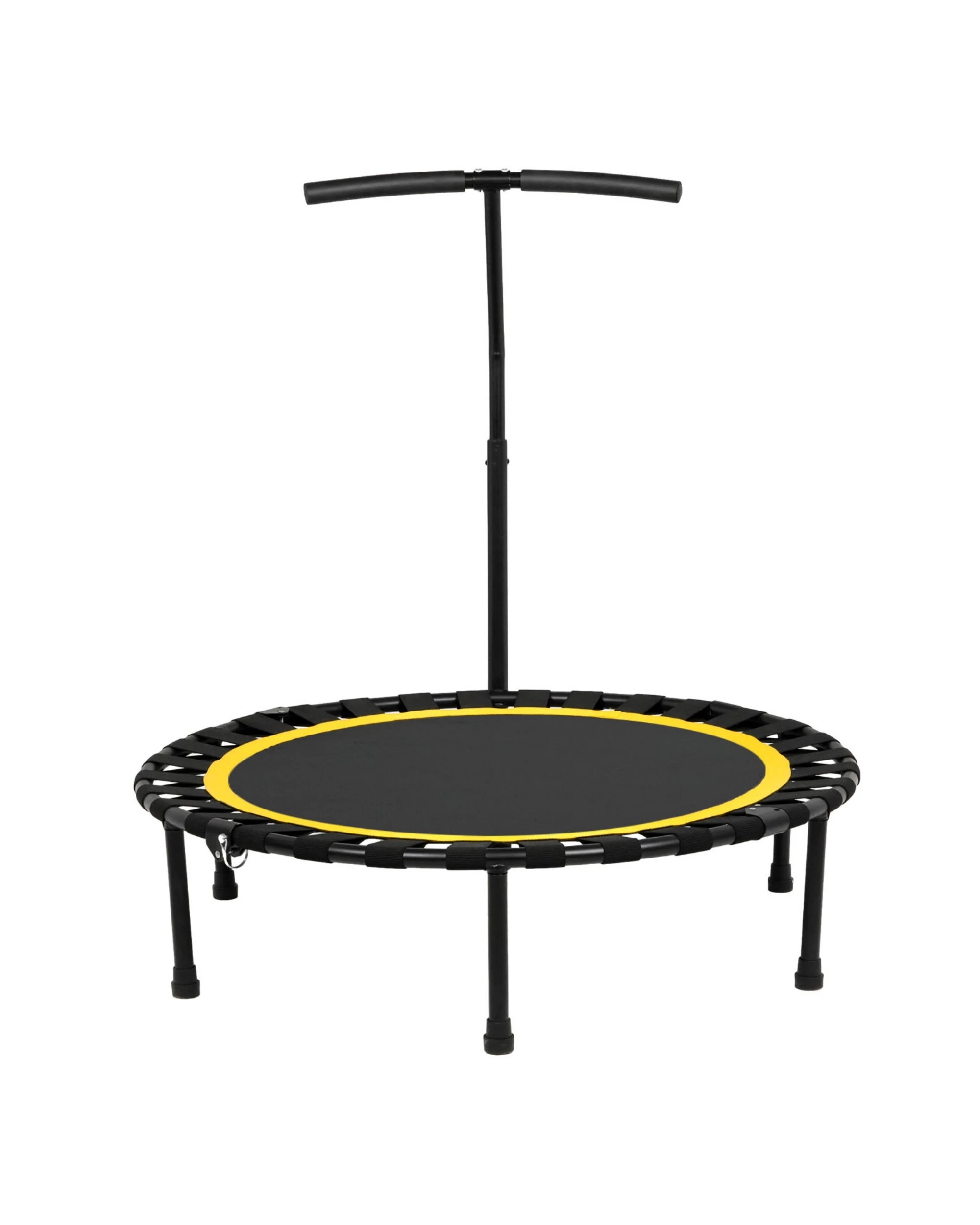 1 Advwin 50 inch Rebounder Mini Trampoline for Adults and Kids Indoor/Outdoor Workout Max Load 150KG Yellow, 1 of 7