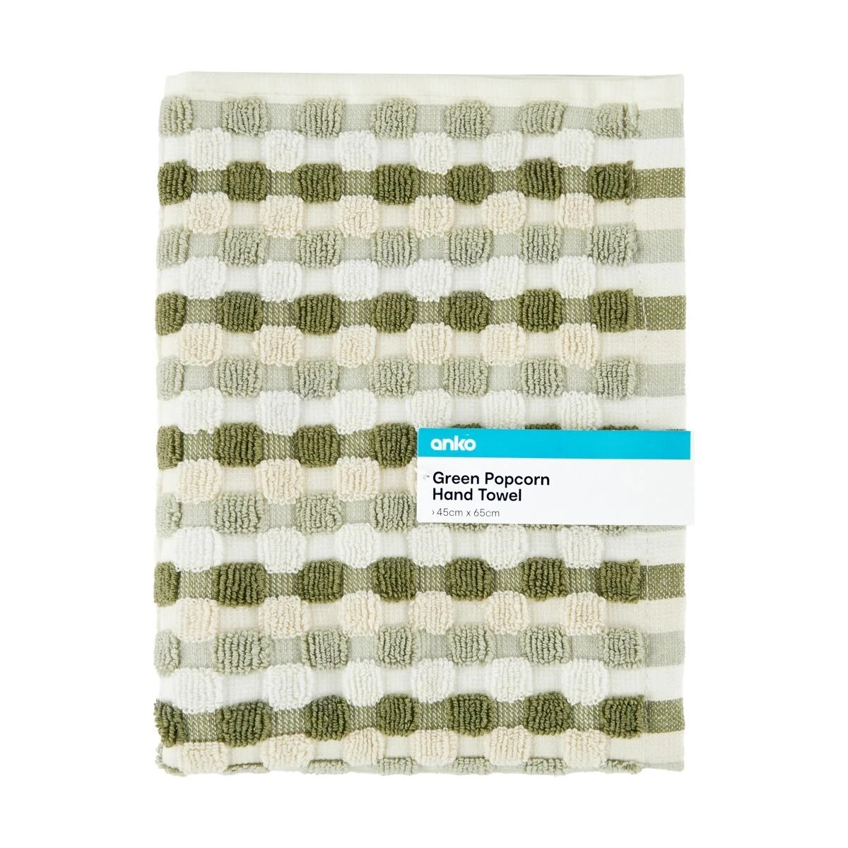 5 Green Popcorn Cotton Hand Towel, 5 of 5