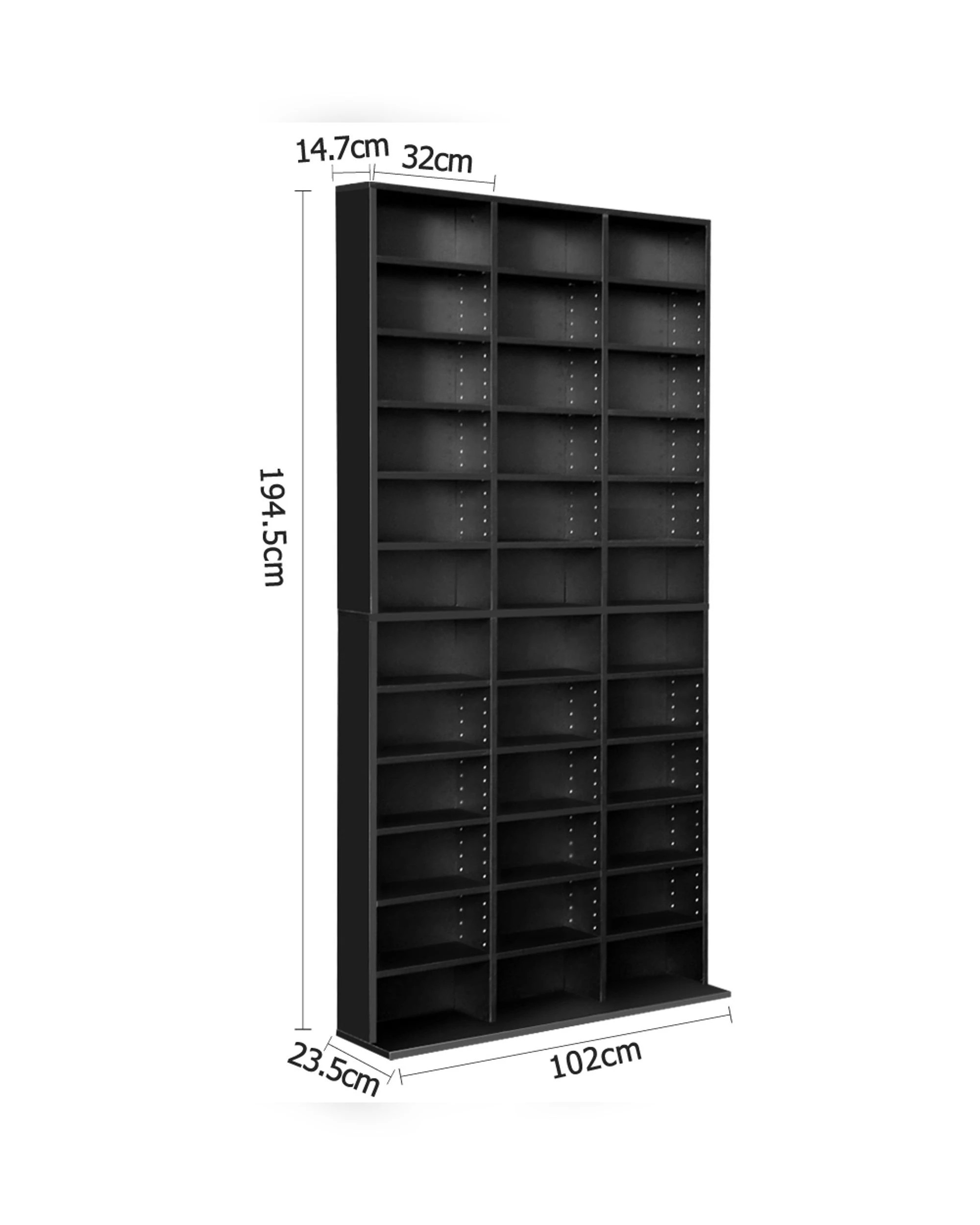 2 Artiss BERT CD DVD Storage Shelf Organizer Adjustable 1116 Disc Capacity Modern Stable Media Display Rack Unit - brown, 2 of 10