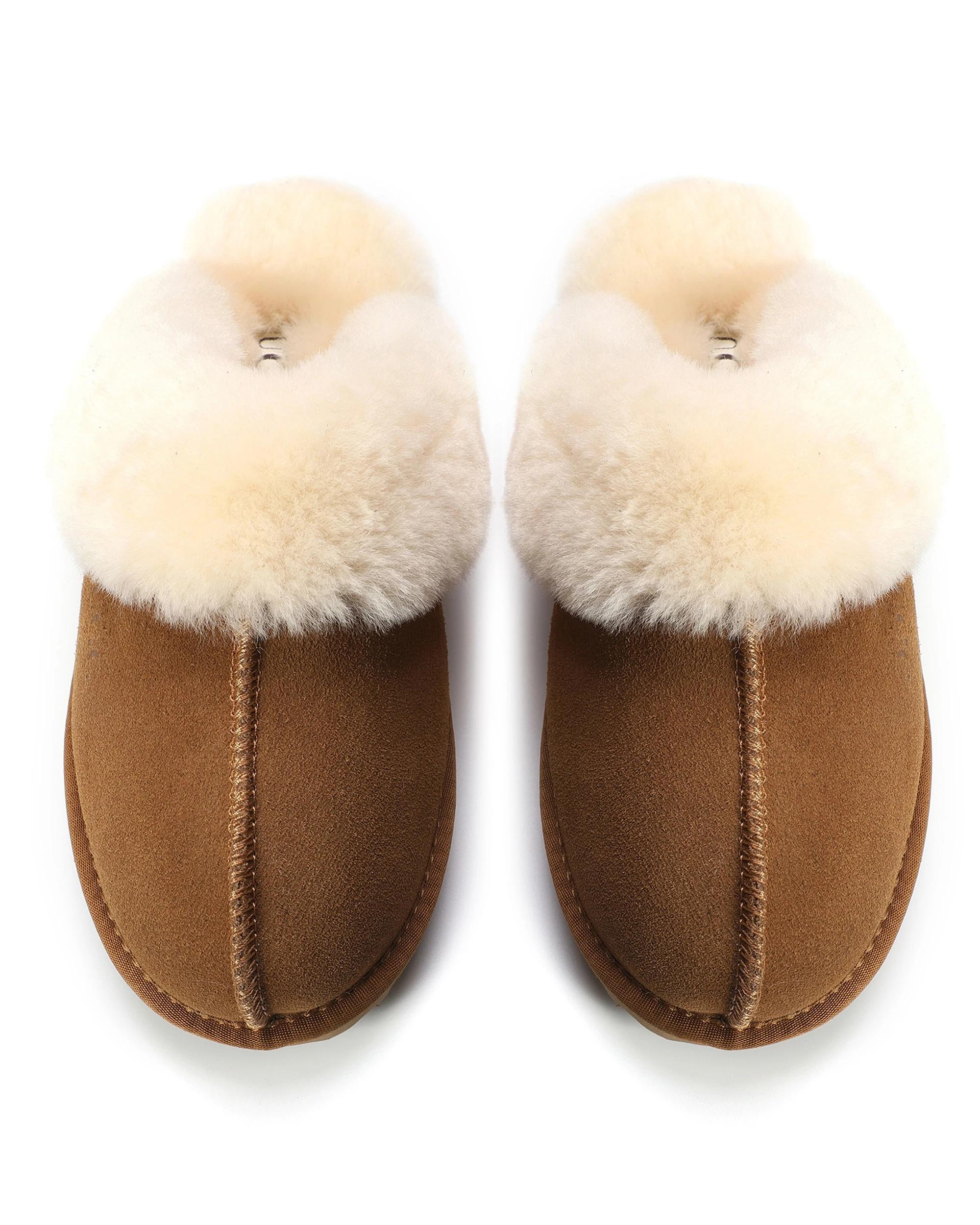 3 AUS WOOLI UGG Sheepskin Wool Sydney Slippers TAN, 3 of 6