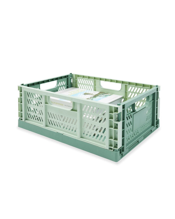 15L Collapsible Crate - Medium, Green