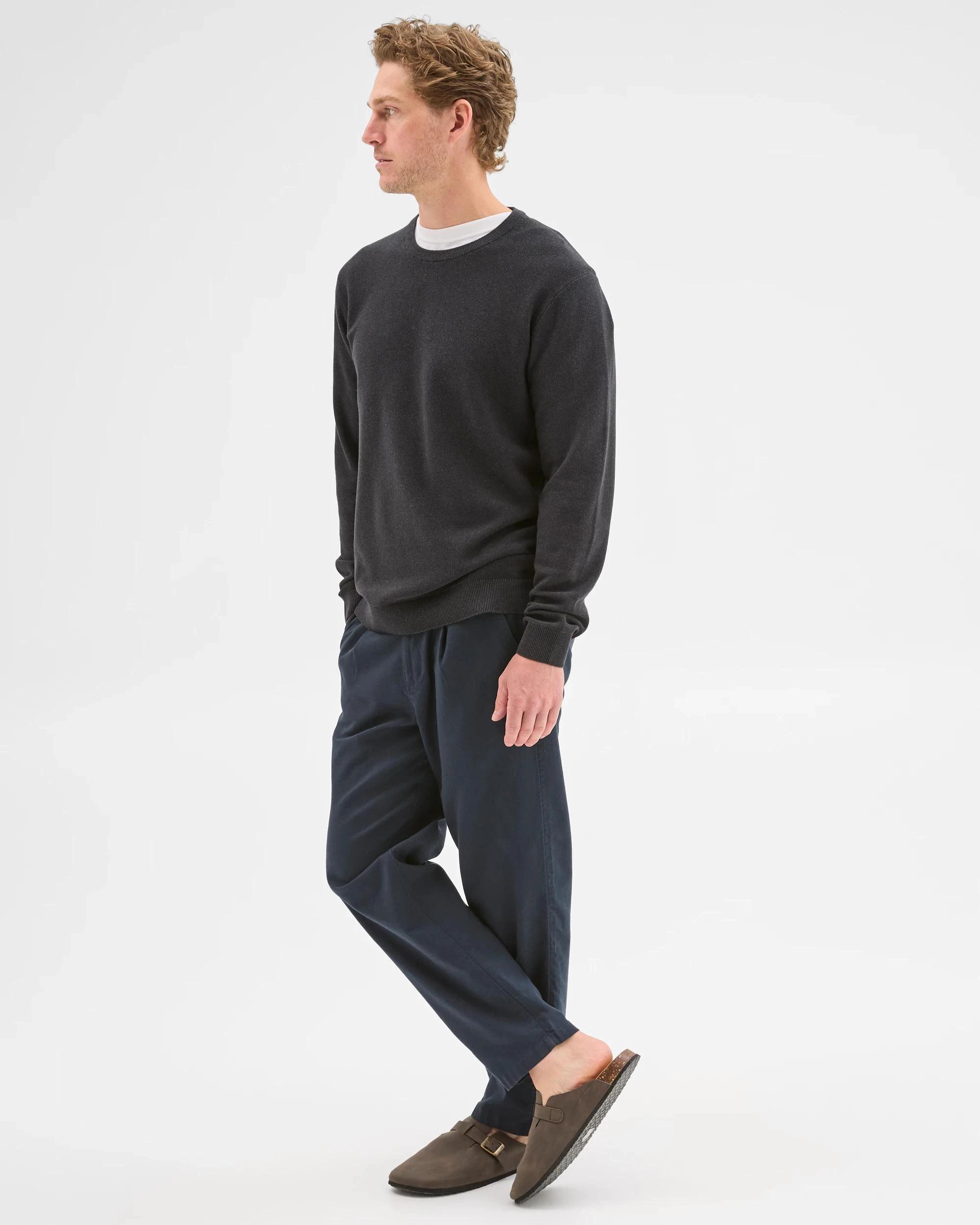 3 Target Australian Cotton Crew Knit Jumper BLACK MARLE, 3 of 6