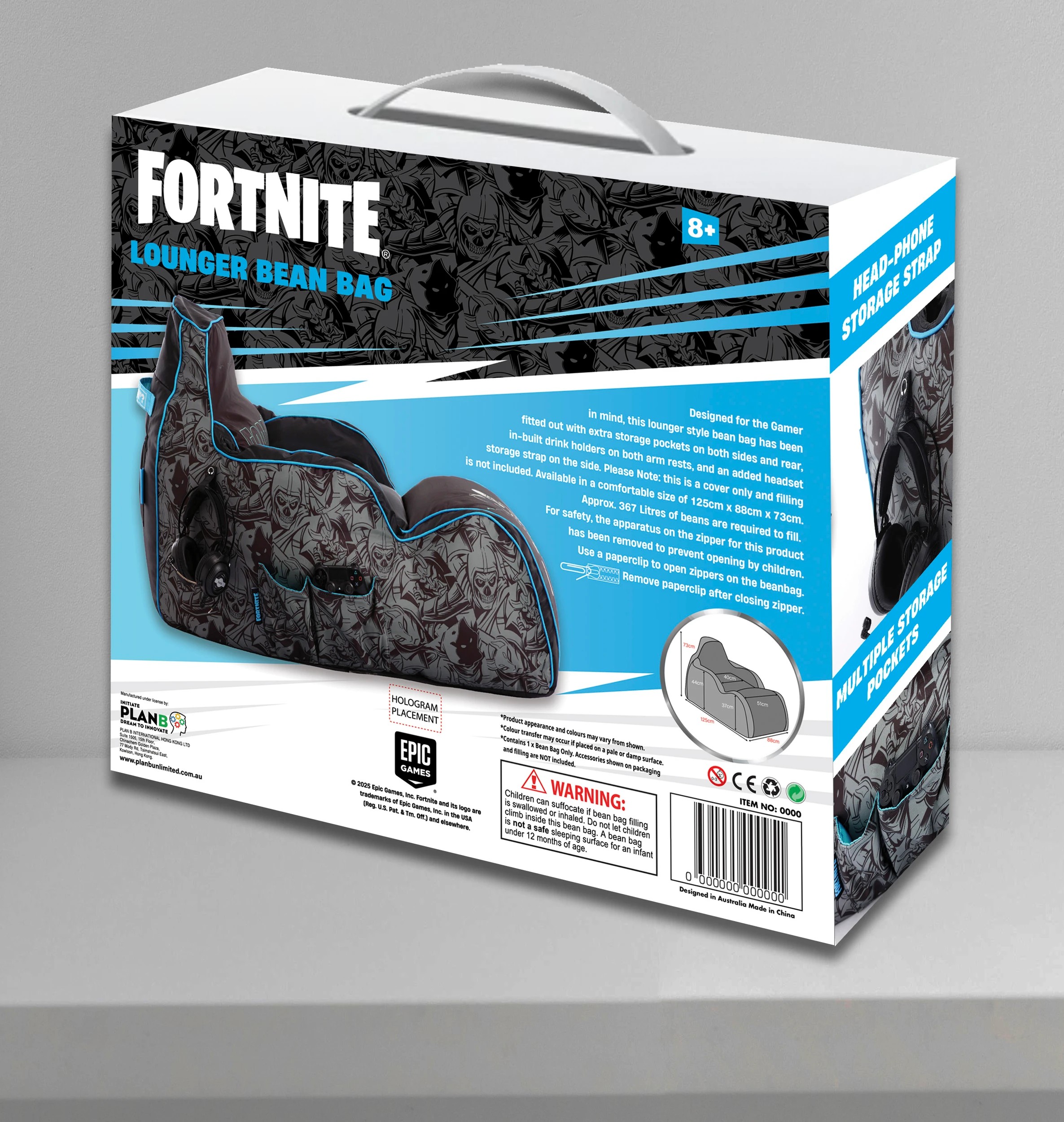 2 B. toys Fortnite Lounger Bean Bag Chair - Multi, 2 of 4