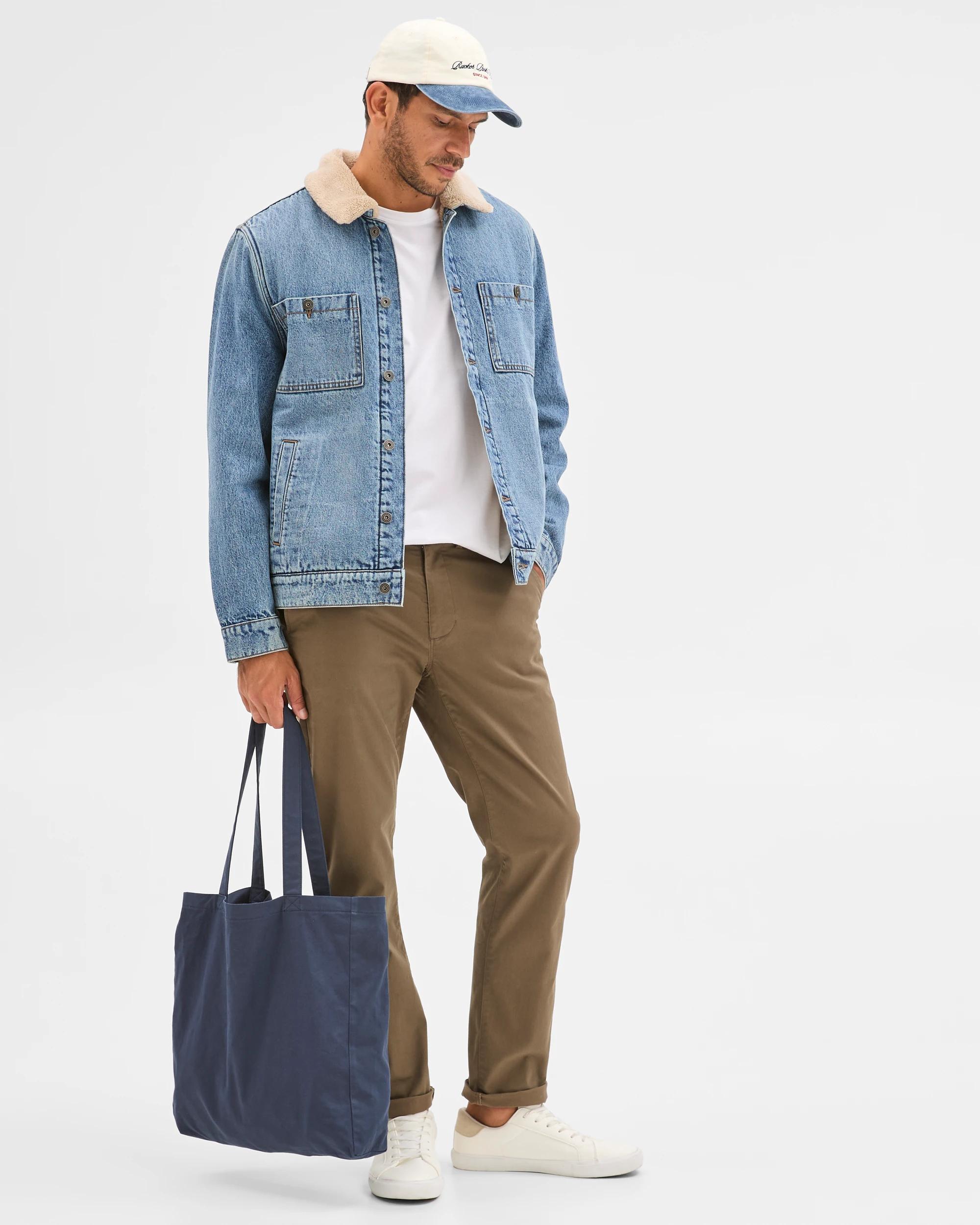 2 Target Denim Denim Sherpa Jacket MID INDIGO, 2 of 7