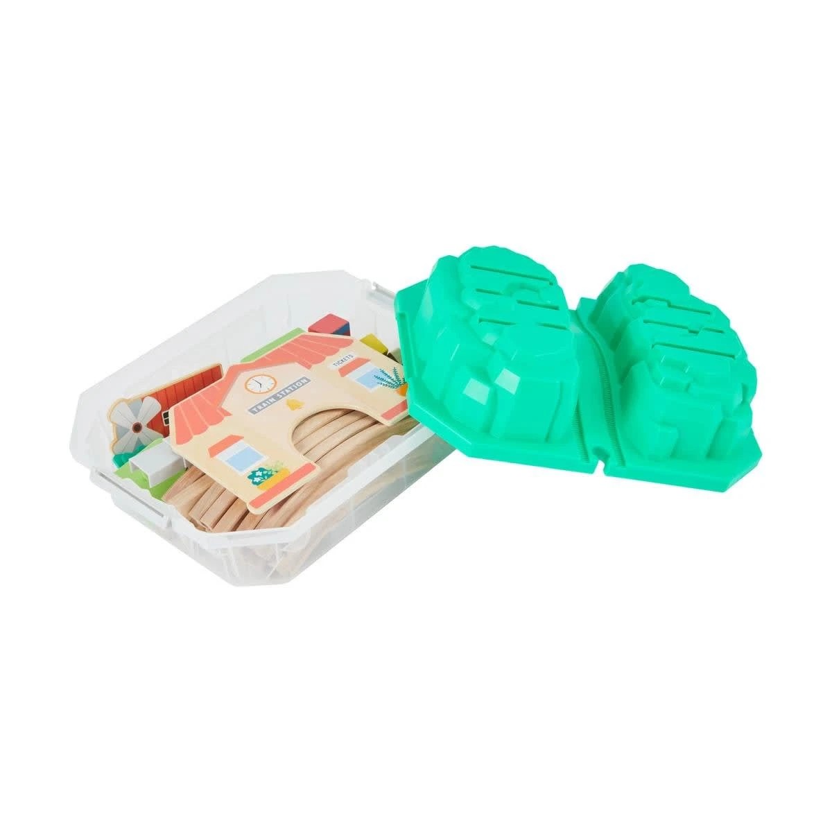 4 34 Piece Train Playset with Storage, 4 of 9