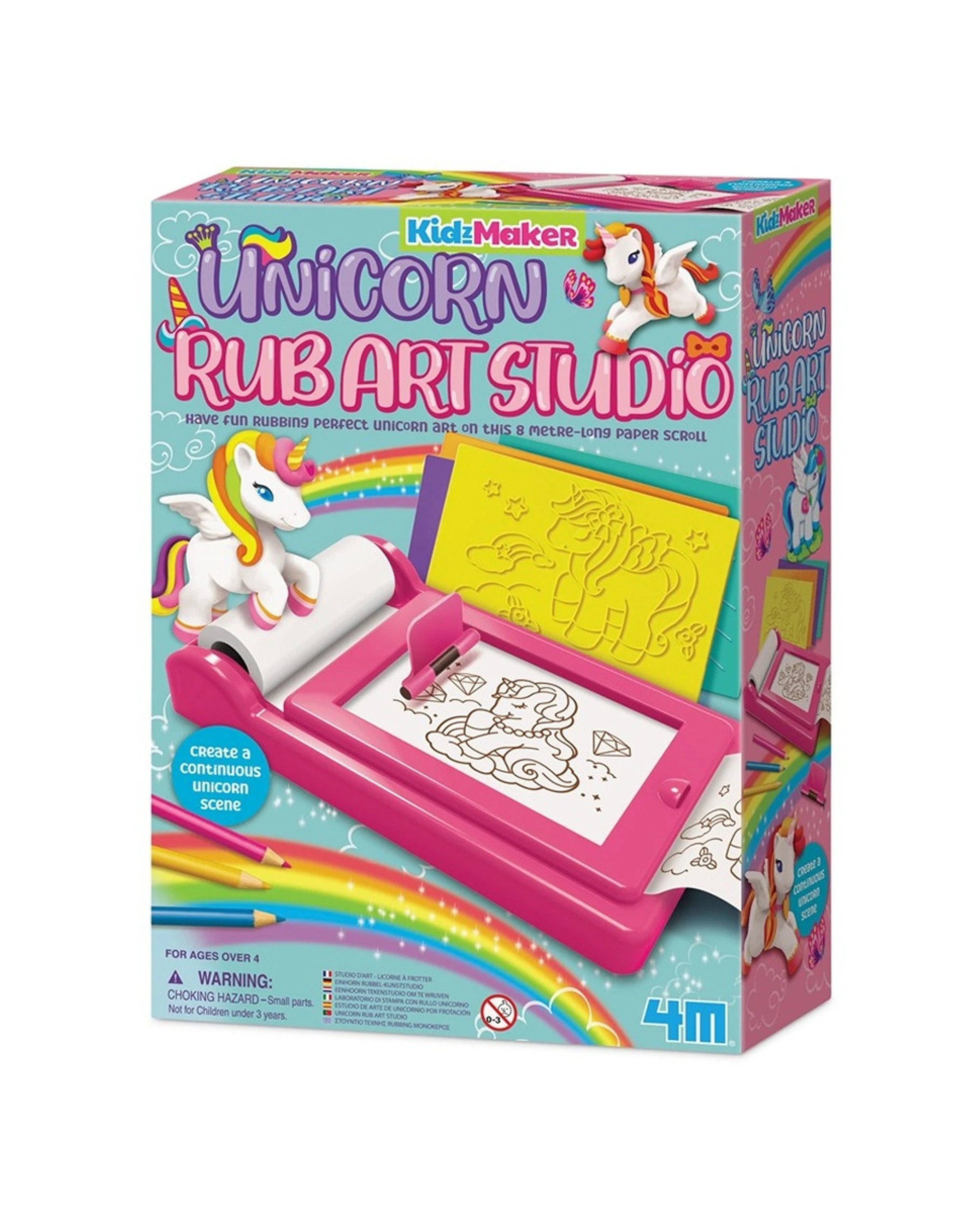 1 4M KidzMaker Unicorn Rub Art Studio Kids Children Craft Activity Kit - Multi, 1 of 1