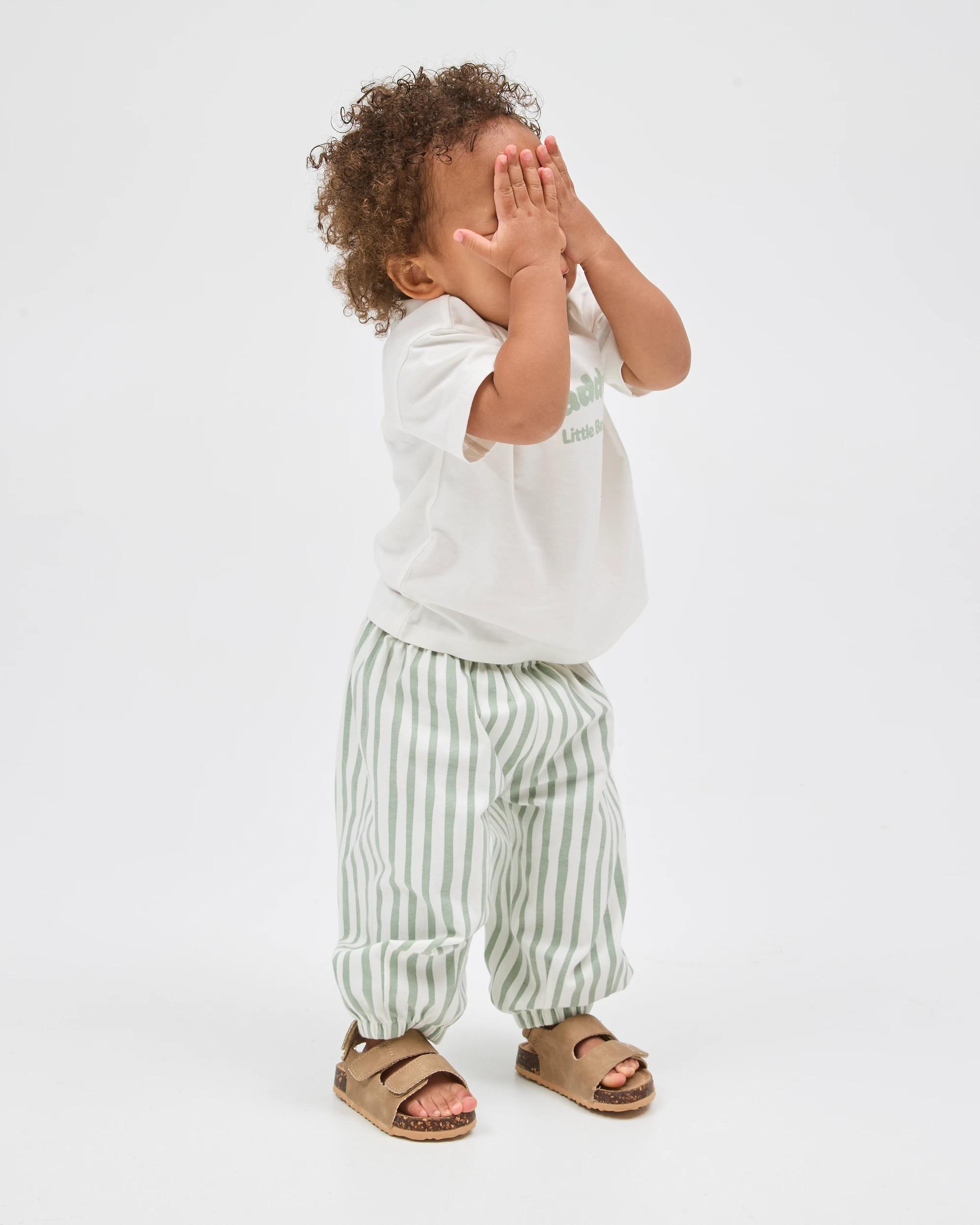 3 Target Baby Organic Cotton Jersey Balloon Pants STRIPE DELLA ROBBIA BLUE, 3 of 6
