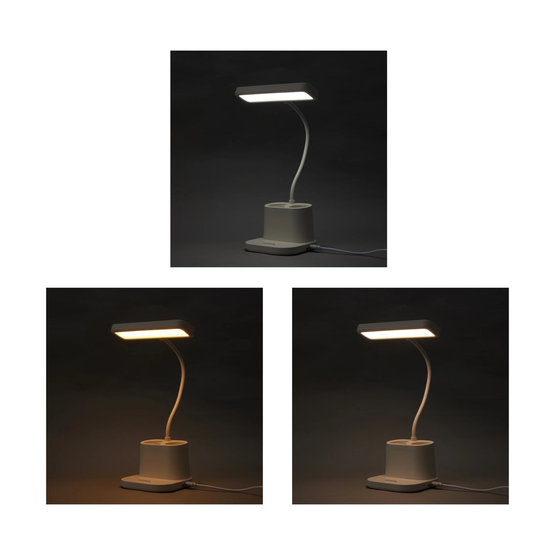 2 Rechargeable Desk Lamp Caddy - White, 2 of 7