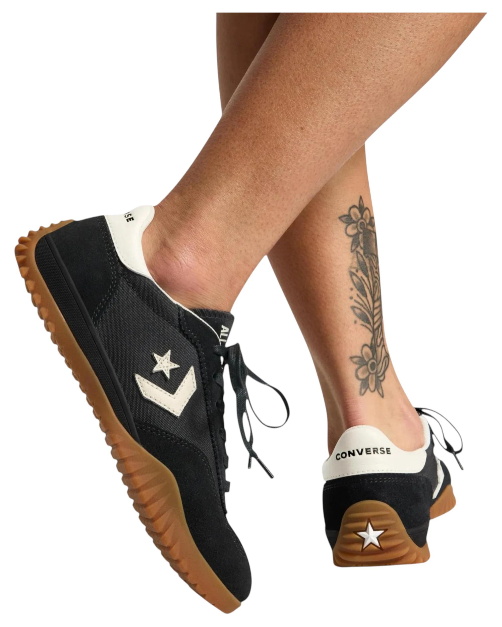 6 Converse Unisex Run Star Trainer Low Top Black Casual Shoes BLACK/EGRET/HONEY, 6 of 9