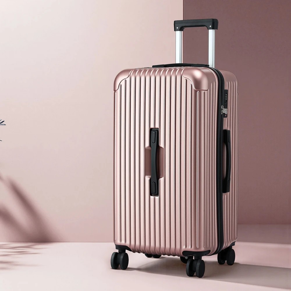 9 Wanderlite 28" Trunk Luggage Suitcase Travel 5 Wheels Type-C Port TSA Rose - Orange, 9 of 9