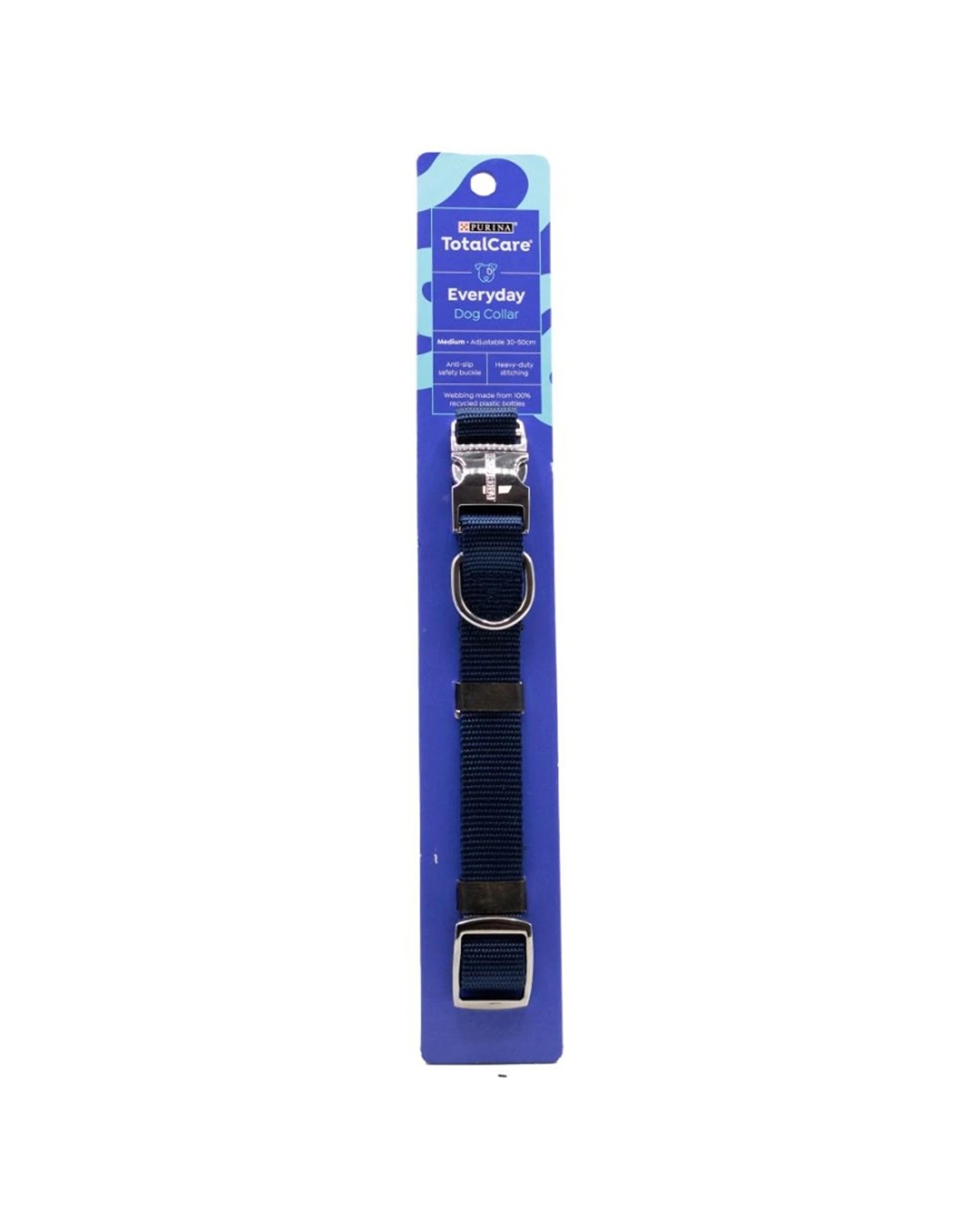 2 Purina 6PK Total Care Everyday Adjustable Dog Collar Medium 30-50cm Durable - Multi, 2 of 3
