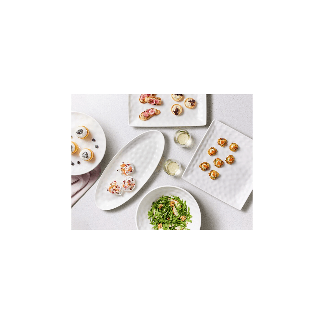 4 Maxwell & Williams Square Platter 35cm Ceramic Dishwasher Safe Dinnerware
 - White, 4 of 4