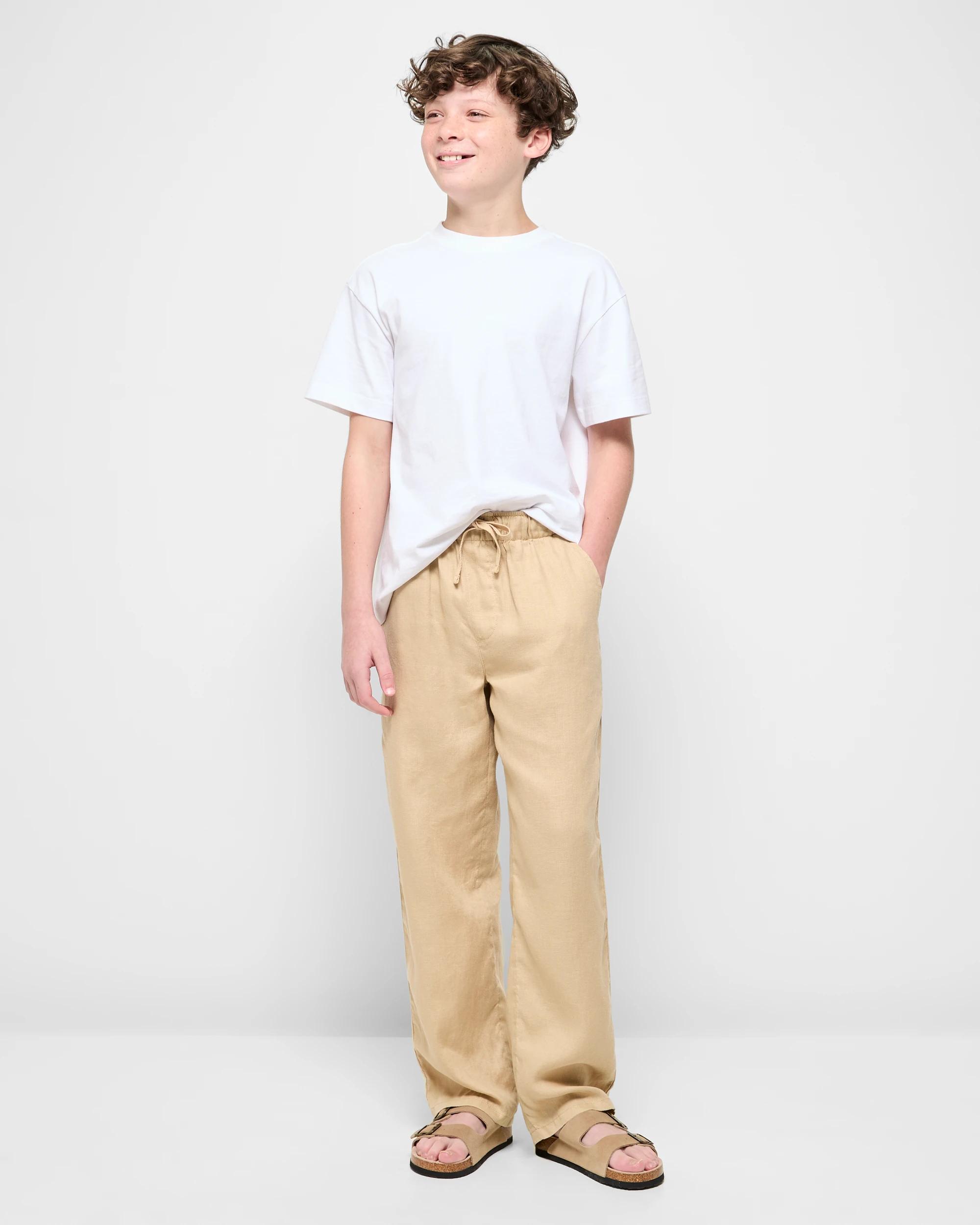 2 Target European Linen Pant TAN, 2 of 6