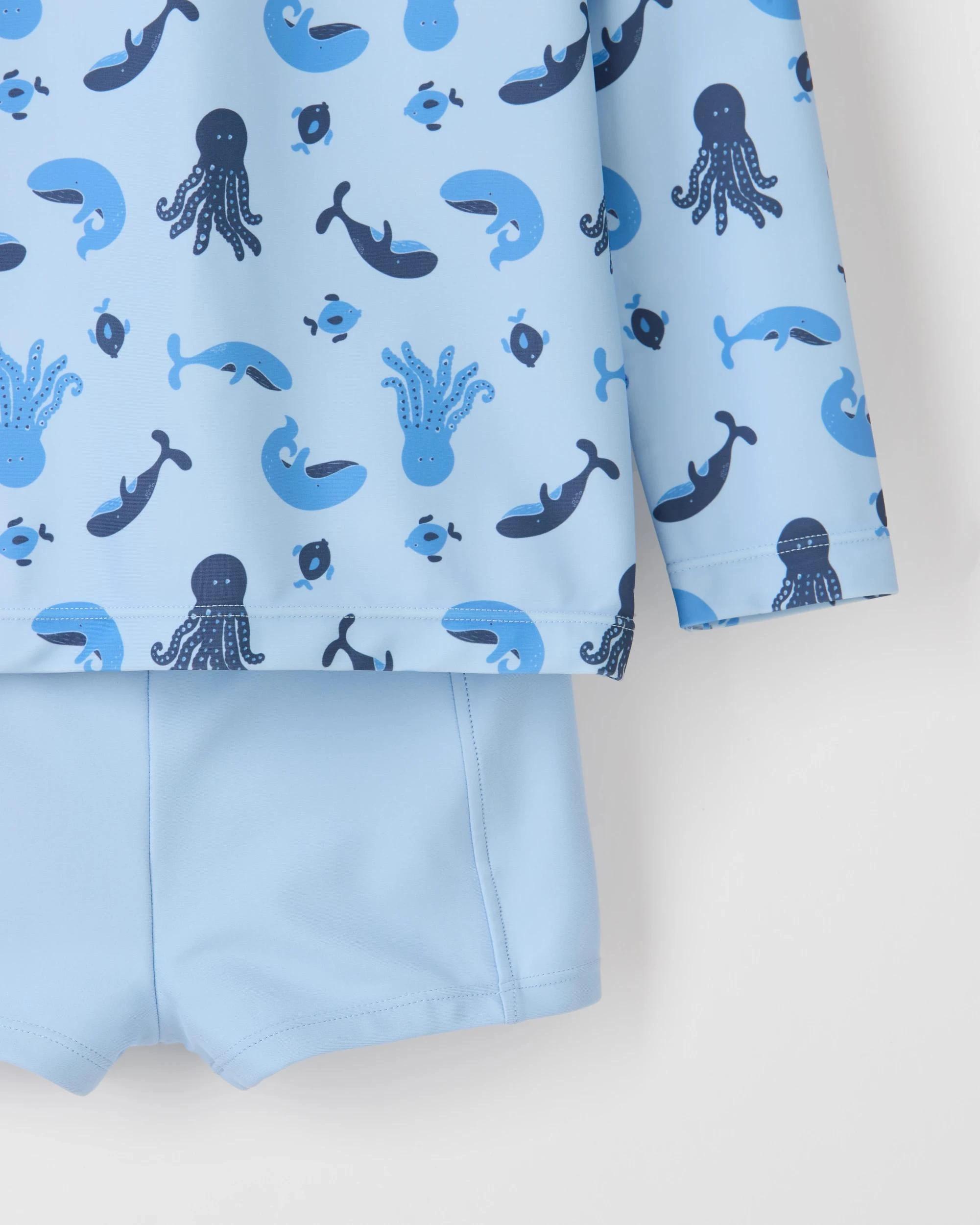 2 Target Swim Rash Vest and Trunk 2 Piece Set BLUE, 2 of 2