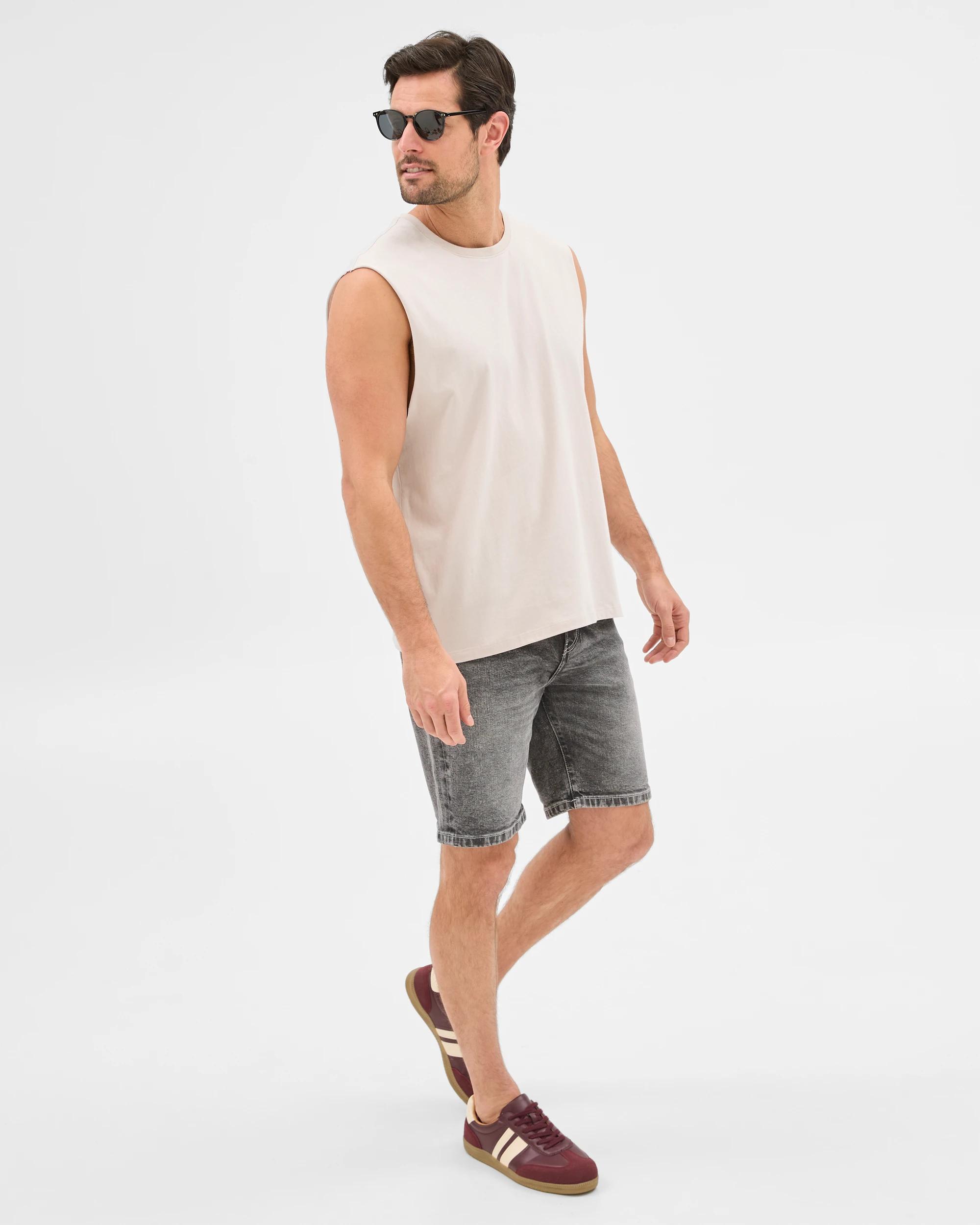 2 Target Australian Cotton Plain Tank Top LIGHT GREY, 2 of 5