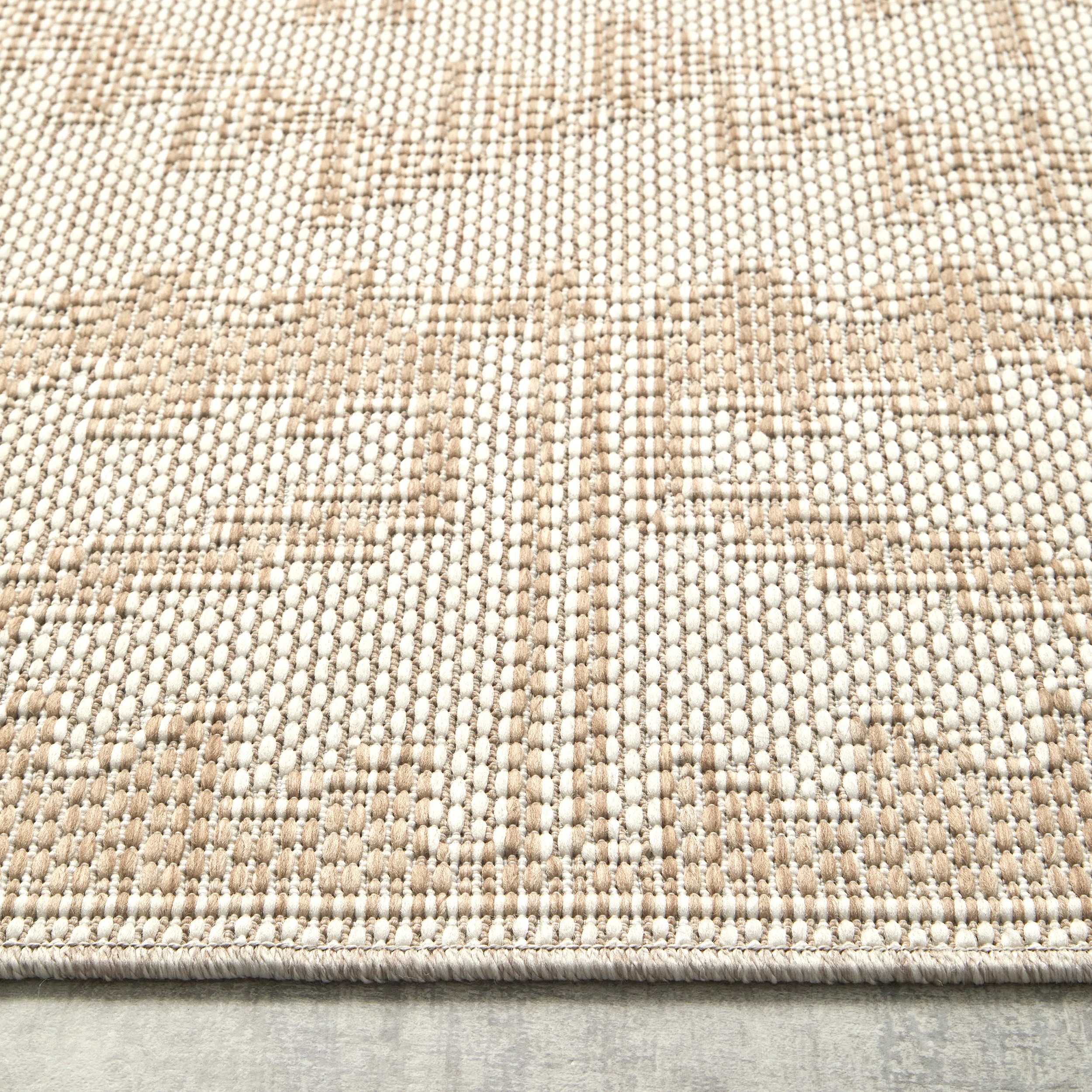3 Common Ground Rugs Palmline Kuza 380x280cm - Extra Large Outdoor Rug - Beige, 3 of 7