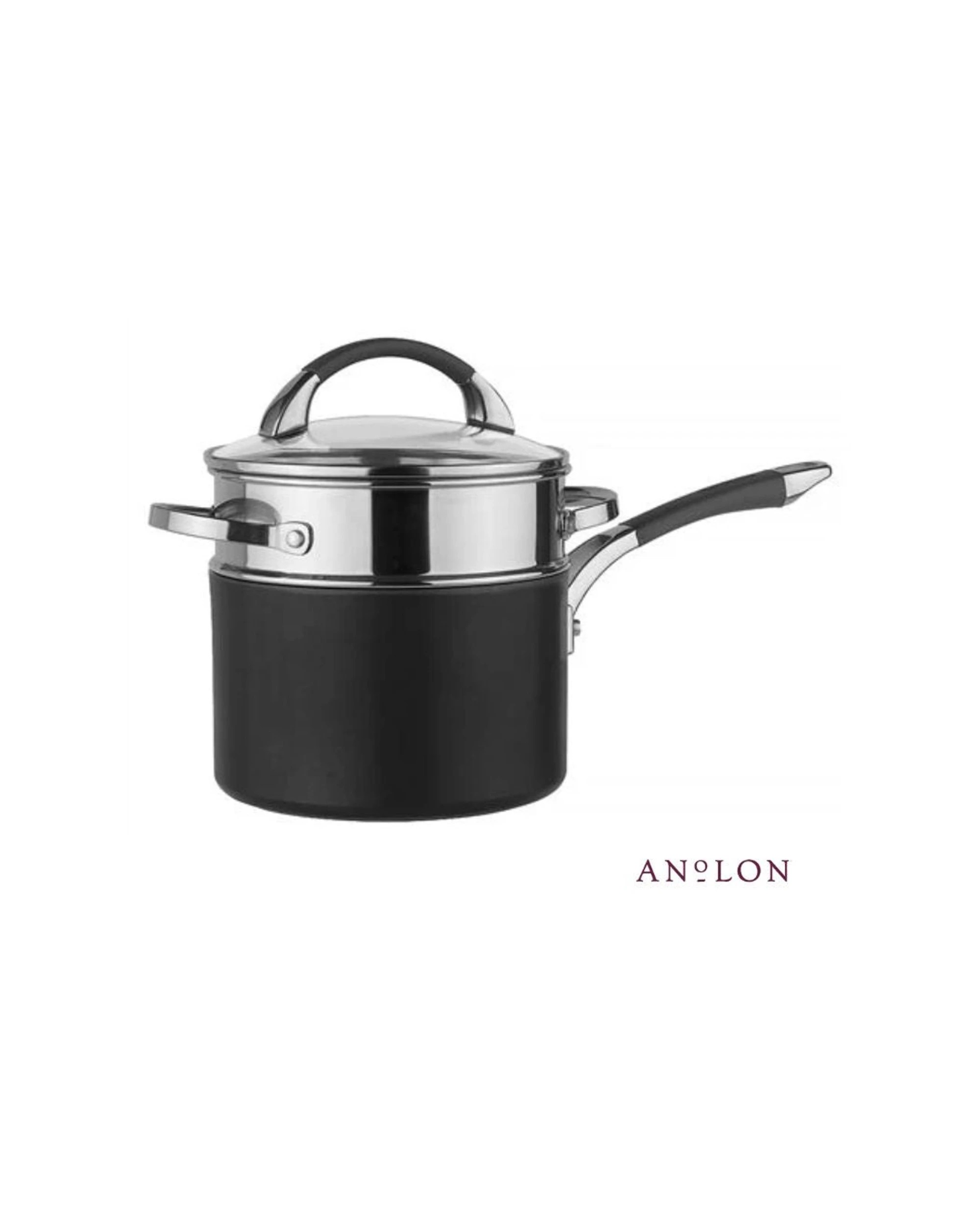 7 Anolon Endurance+ 18cm Stainless Steel Non-Stick Covered Saucepan with Steamer 2.8L - Plain, 7 of 7