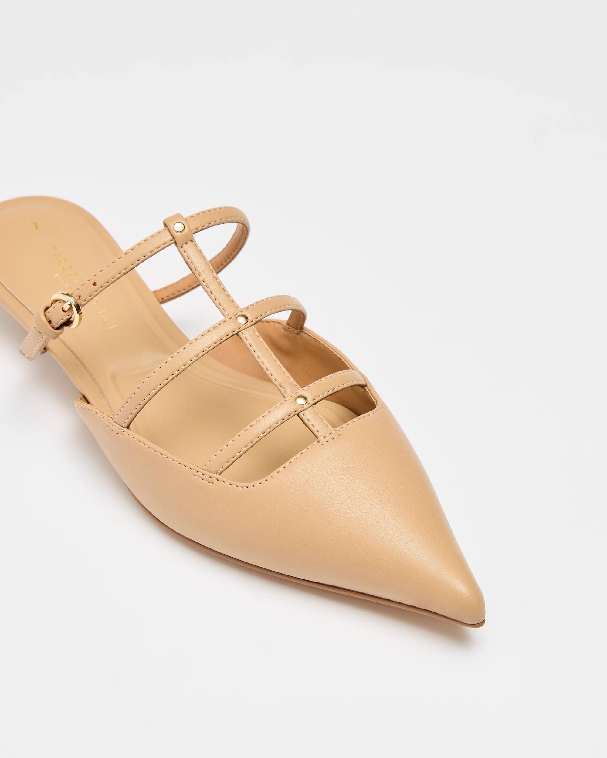 2 Target Womens Caged Stud Flat - Jaimie BEIGE, 2 of 3