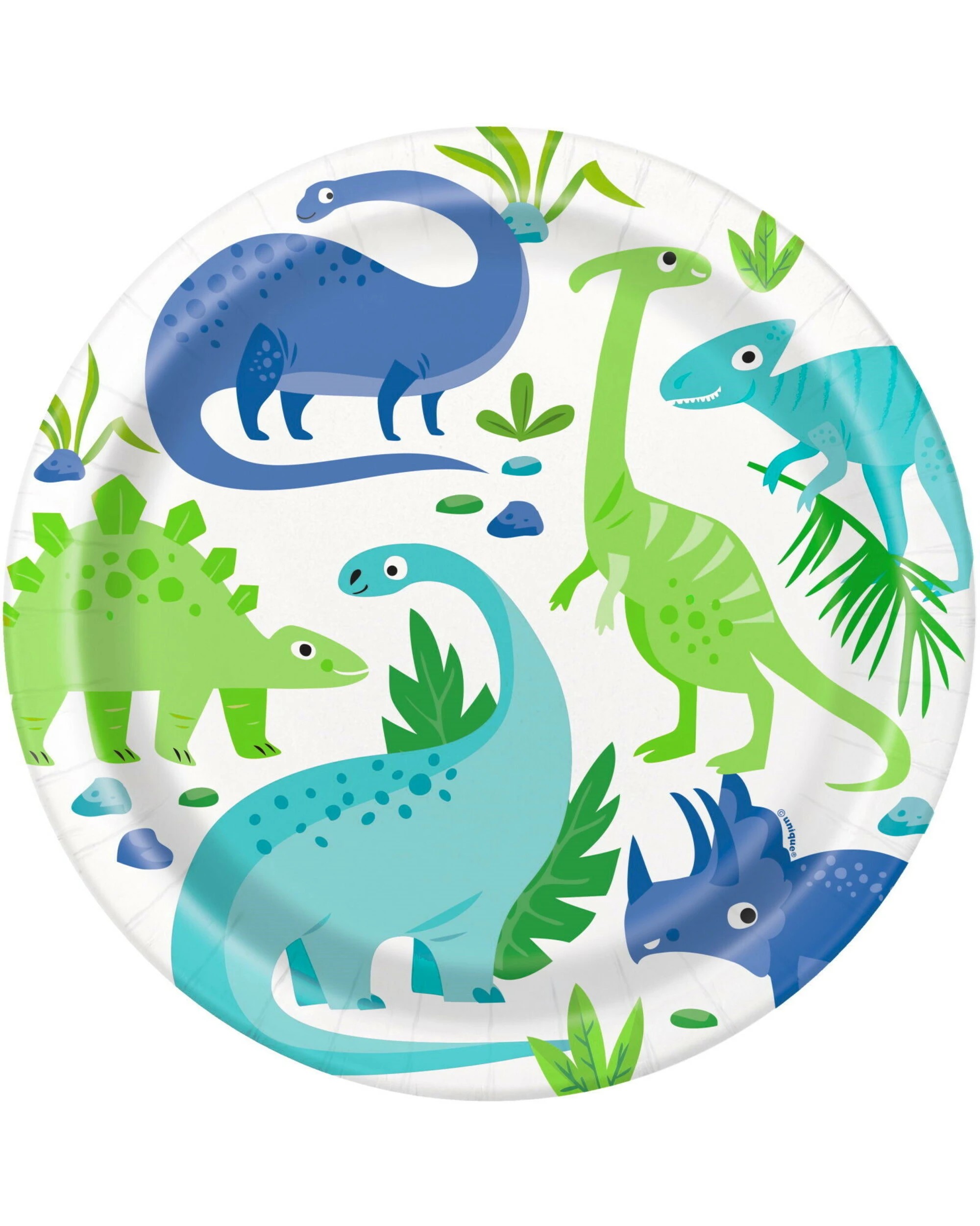 1 Unique Dinosaur Roar Large Paper Plates Pack of 8, 1 of 2