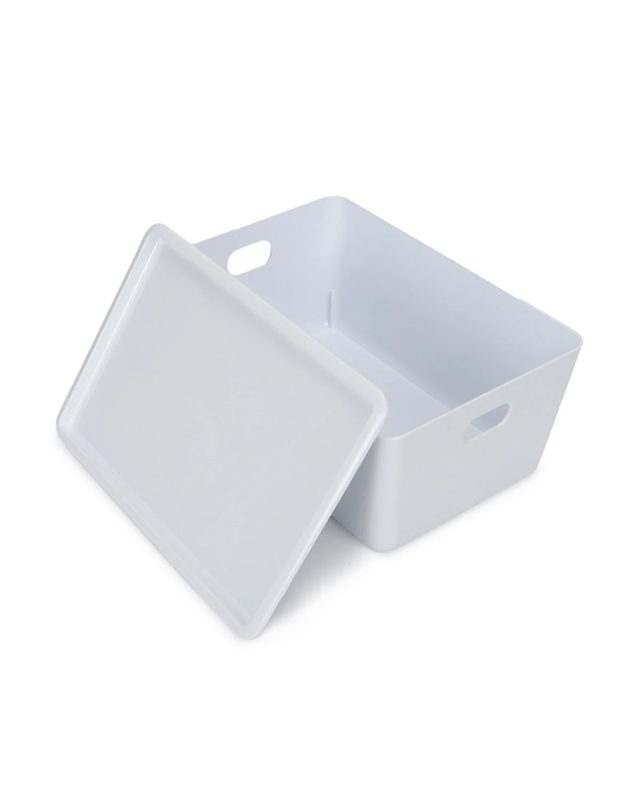 4L Smooth and Shiny Plastic Tub - White - White - One Size