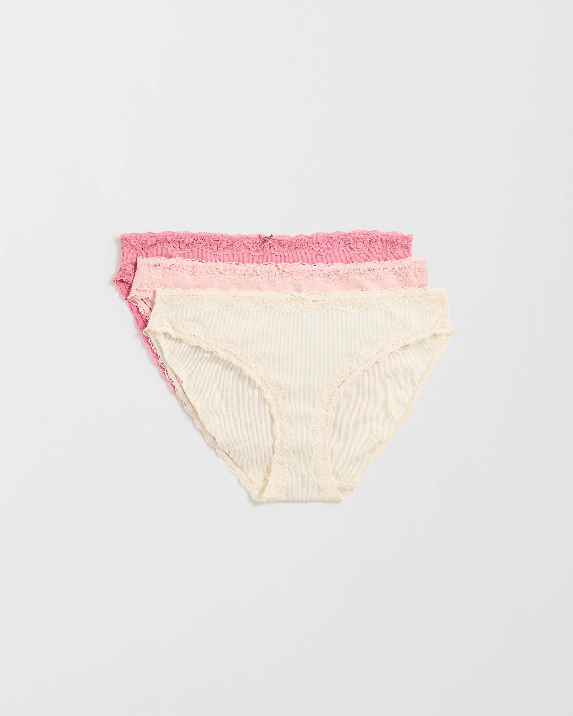 1 Target Woman Australian Cotton Blend 3 Pack Bikini Briefs LOTUS/WILD ROSE/GARDENIA, 1 of 4