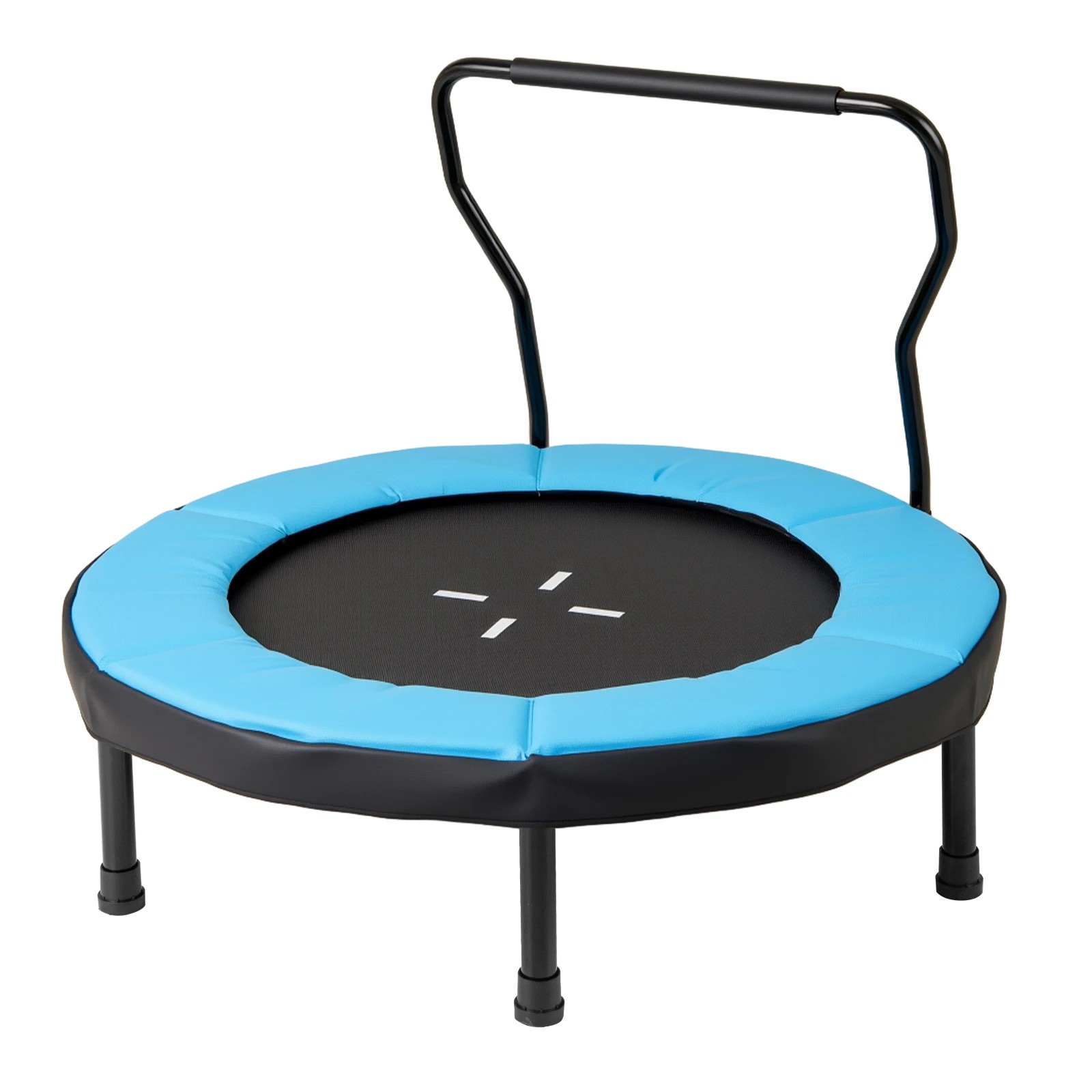 1 Costway Indoor/Outdoor Fitness Trampoline w/Foam Handlebar Home Workout Equipment - Blue, 1 of 1