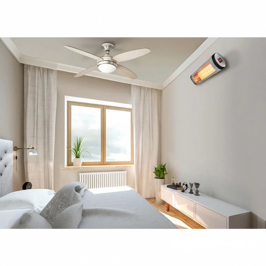 6 Devanti Electric Strip Heater Radiant Heaters - Silver, 6 of 7