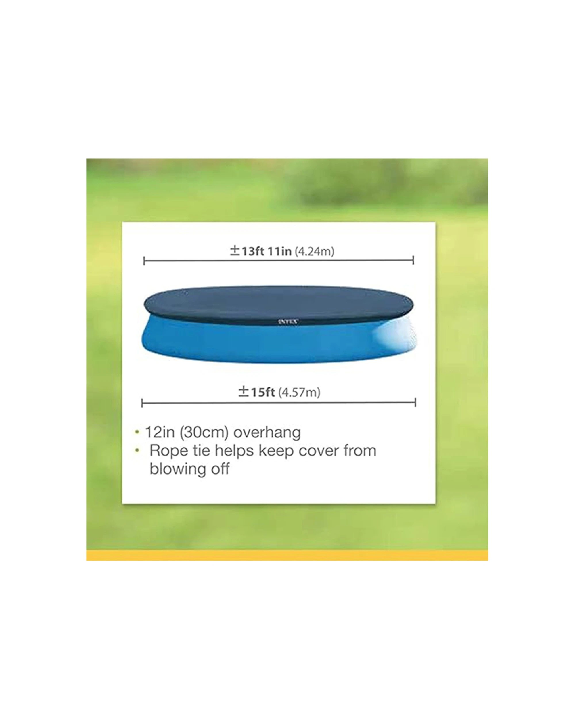 4 Intex Easy Set Cover 4P UV Resistant for 15ft Swimming Pool - Multi, 4 of 4