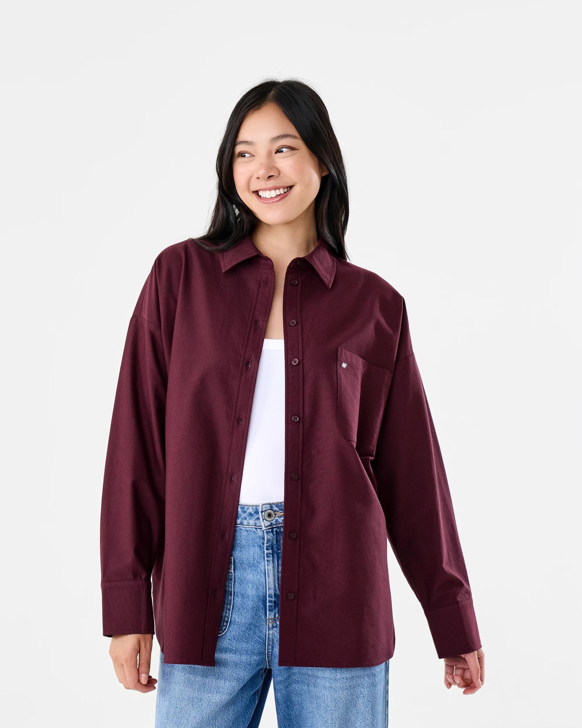 1 Long Sleeve Oxford Shirt Red Royale, 1 of 7